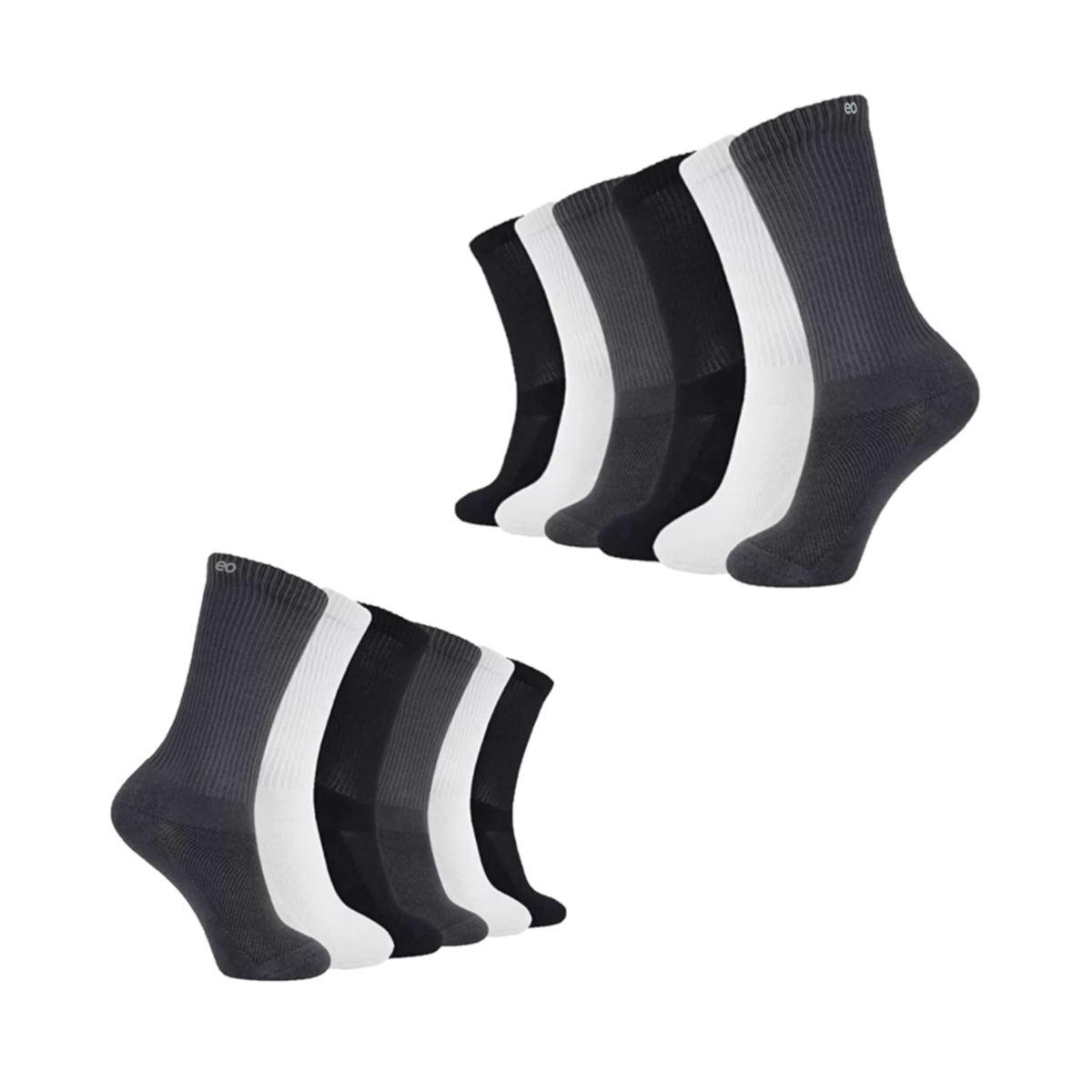 Calceta Deportiva Hombre Paquete 12 Pares Eo Safe Imports Esi-14673-1 Multicolor