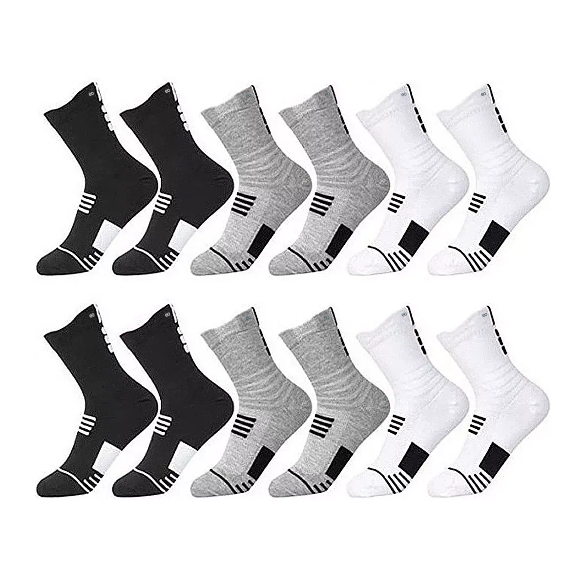 Set 12pares De Calcetas Deportivas Eo Safe Imports Esi-14674-1 Multicolor