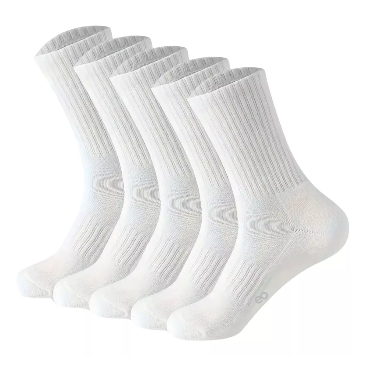 Foto 3 pulgar | Calceta Deportiva Hombre Paquete 12 Pares Eo Safe Imports Esi-14671-1 Blanco