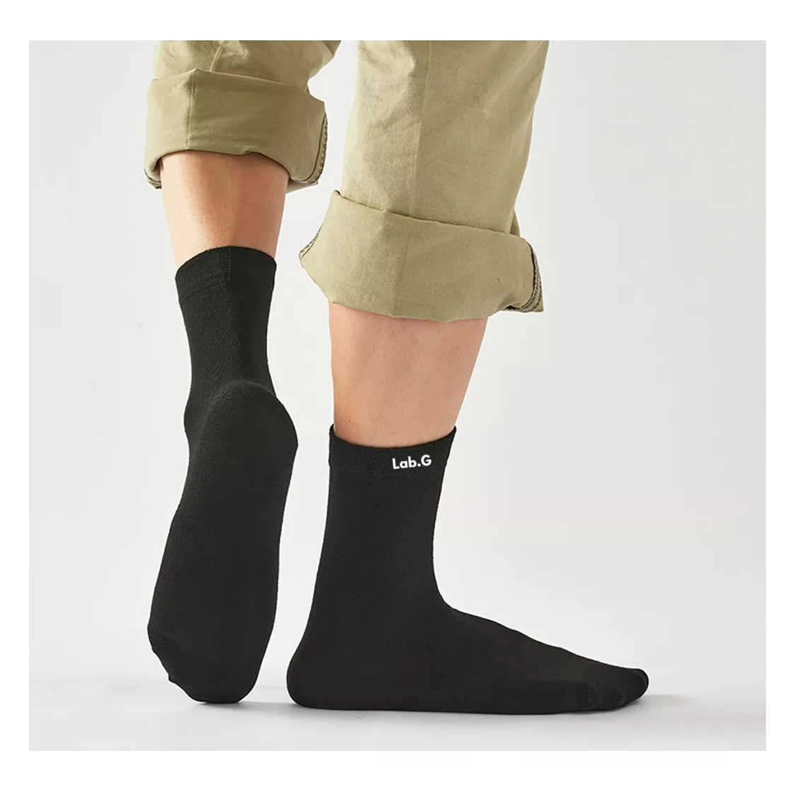 Foto 2 | Calceta Deportiva Lab.g Para Hombre 100% Algodón 10 Pares Negro