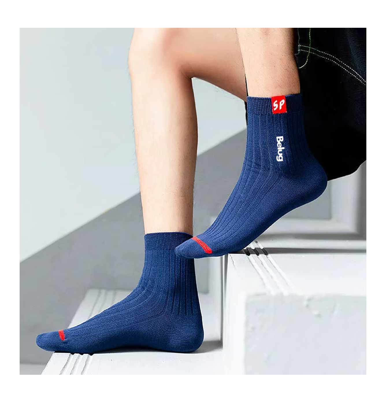 Foto 4 pulgar | Calceta Deportiva Hombre 100% Algodón Unisex 10 Pares,  Belug Combinación De Colores