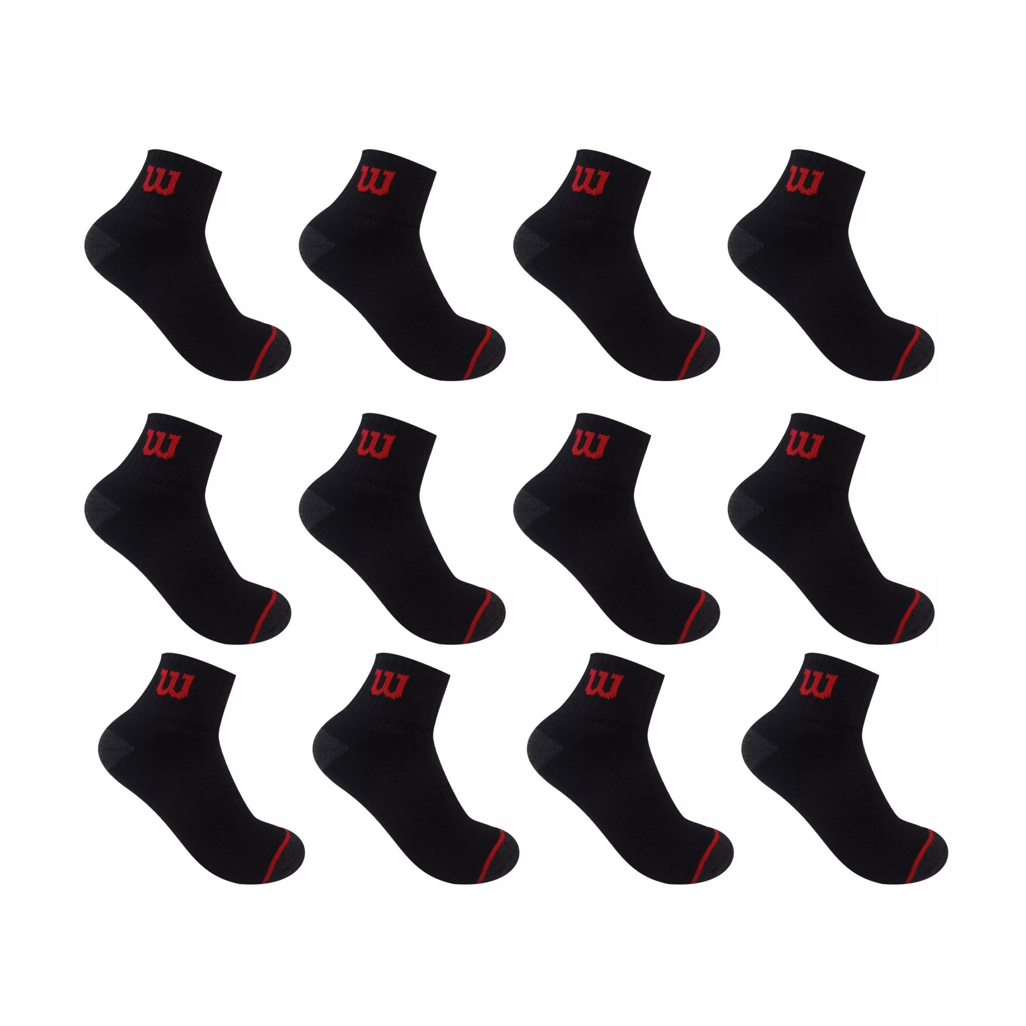 Foto 2 | 12 Pares De Tines Para Hombre Wilson Color Jaspe Afelpadas