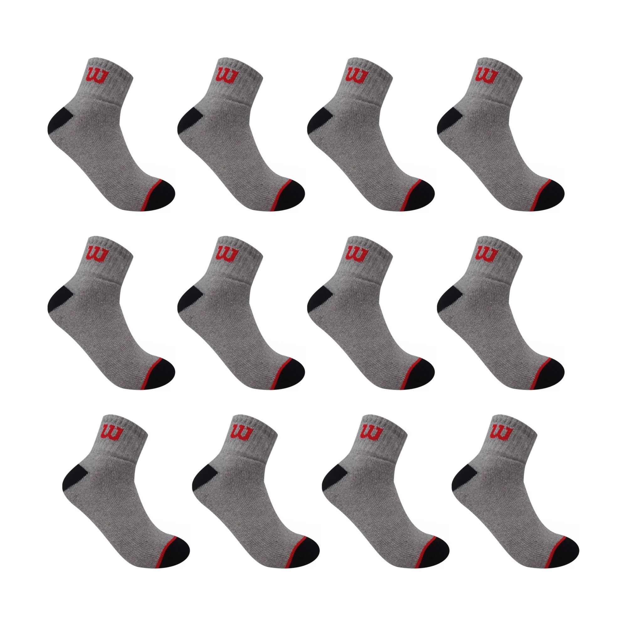 Foto 3 pulgar | 12 Pares De Tines Para Hombre Wilson Color Jaspe Afelpadas