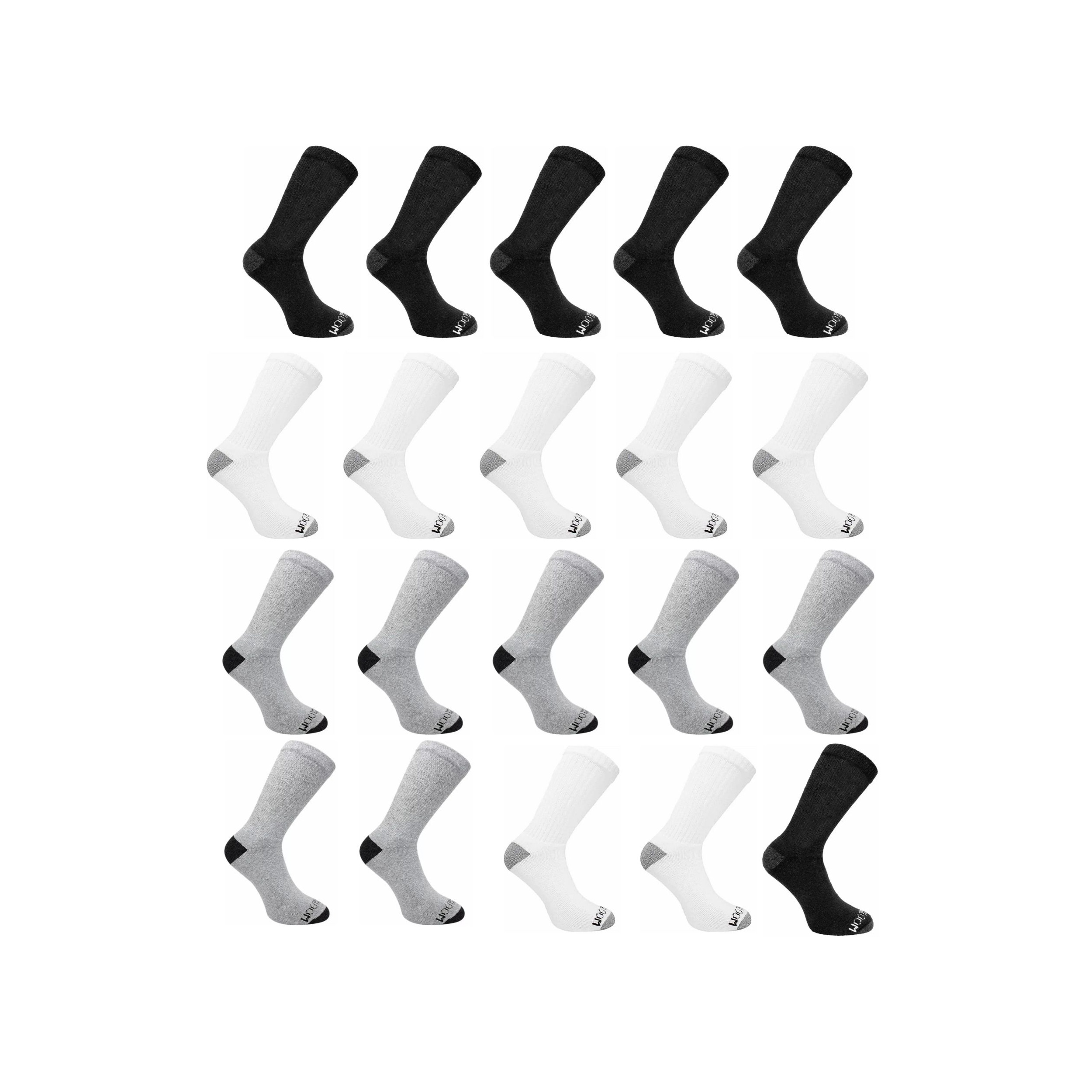 Foto 3 pulgar | 20 Pares Calceta Para Hombre Fruit Of The Loom Color Blanco, Negro Y Jaspe