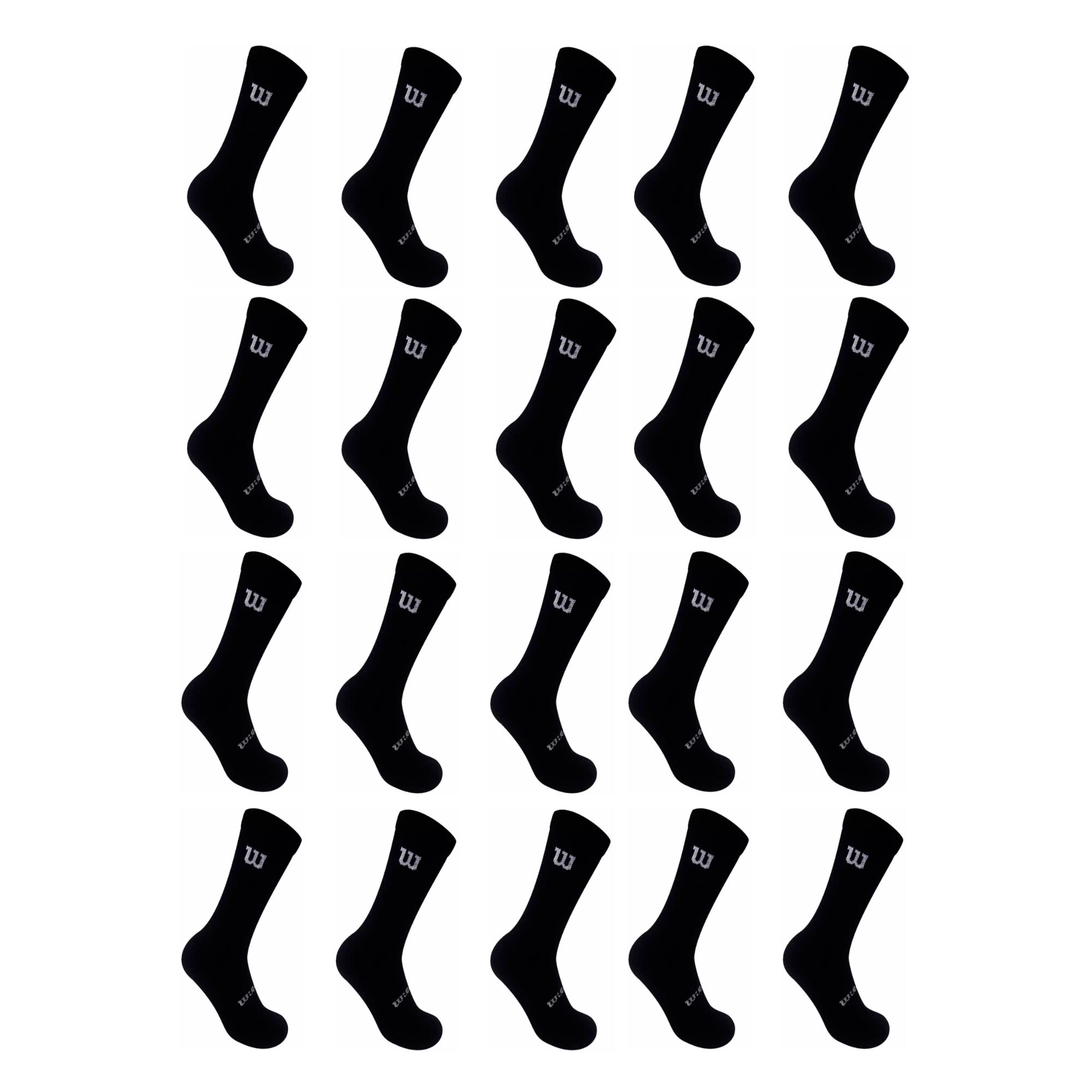 Foto 3 pulgar | 20 Pares De Calceta Quarter Para Hombre Afelpado, Wilson, Color Negro