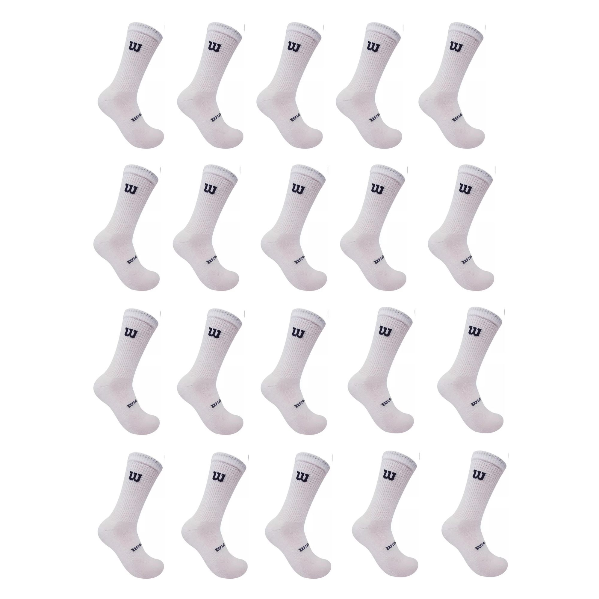 Foto 3 pulgar | 20 Pares Calceta Para Hombre, Wilson, Color Blanco