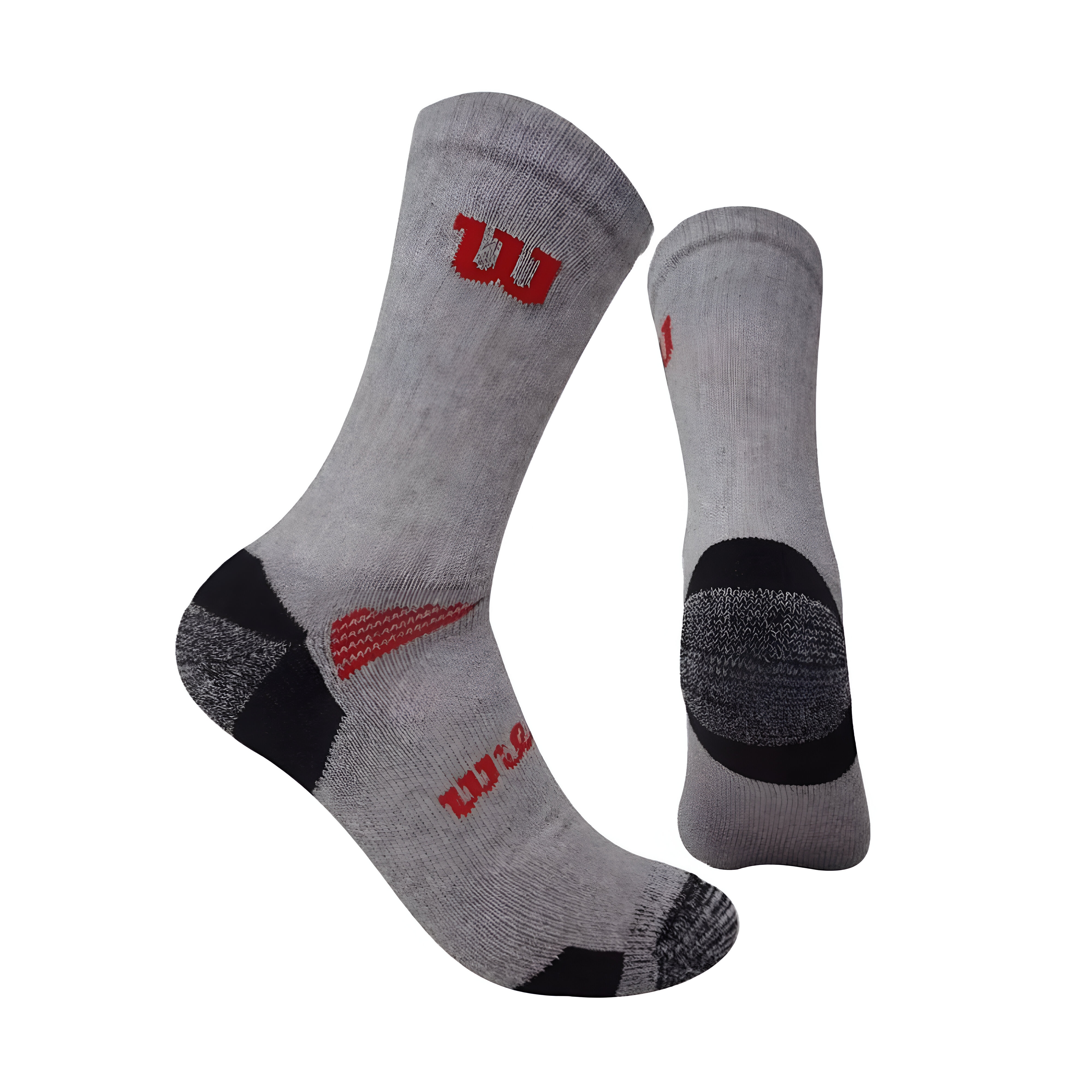 10 Pares Calceta Quarter Hombre Afelpado, Wilson, Color Gris Con Negro $339