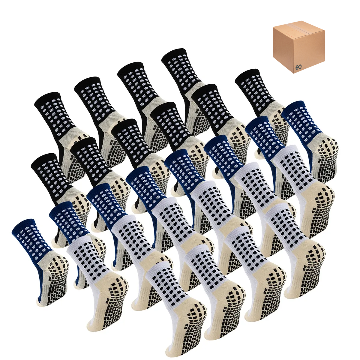 Foto 2 pulgar | Kit 14 Pares Calcetines Futbol Antideslizantes Eo Safe Imports Esi-20248 Multicolor