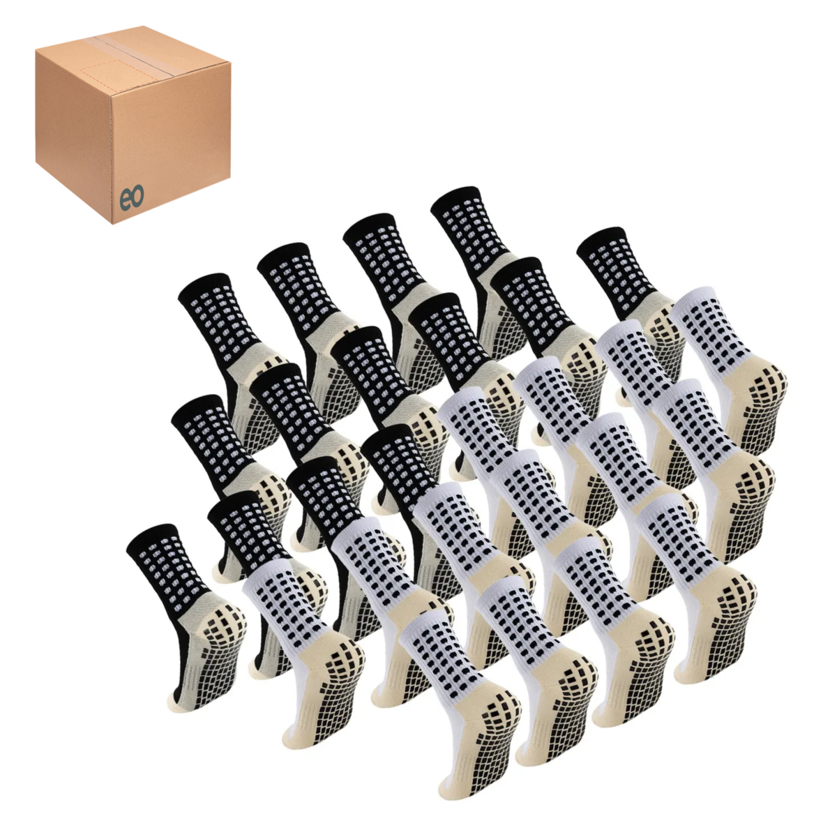 Foto 2 pulgar | Kit Calcetines Futbol  14 Pares Eo Safe Imports Esi-20249 Negro Y Blanco
