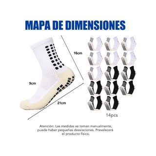 Foto 2 | Kit Calcetines Futbol 14 Pares Eo Safe Imports Esi-20249 Negro Y Blanco