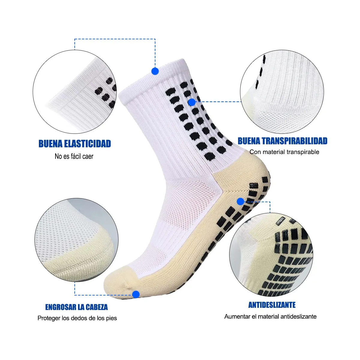 Foto 4 pulgar | Kit Calcetines Futbol  14 Pares Eo Safe Imports Esi-20249 Negro Y Blanco