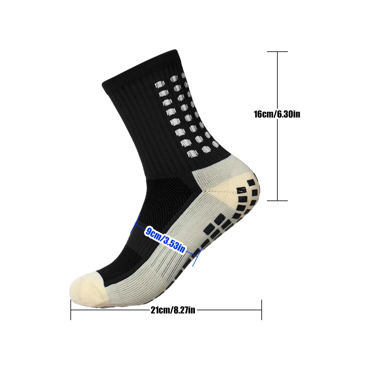Foto 4 pulgar | Kit 5 Calceta Antiderrapantes Y 5 Medias Recortadas Eo Safe Imports Esi-20255 Negro Y Blanco