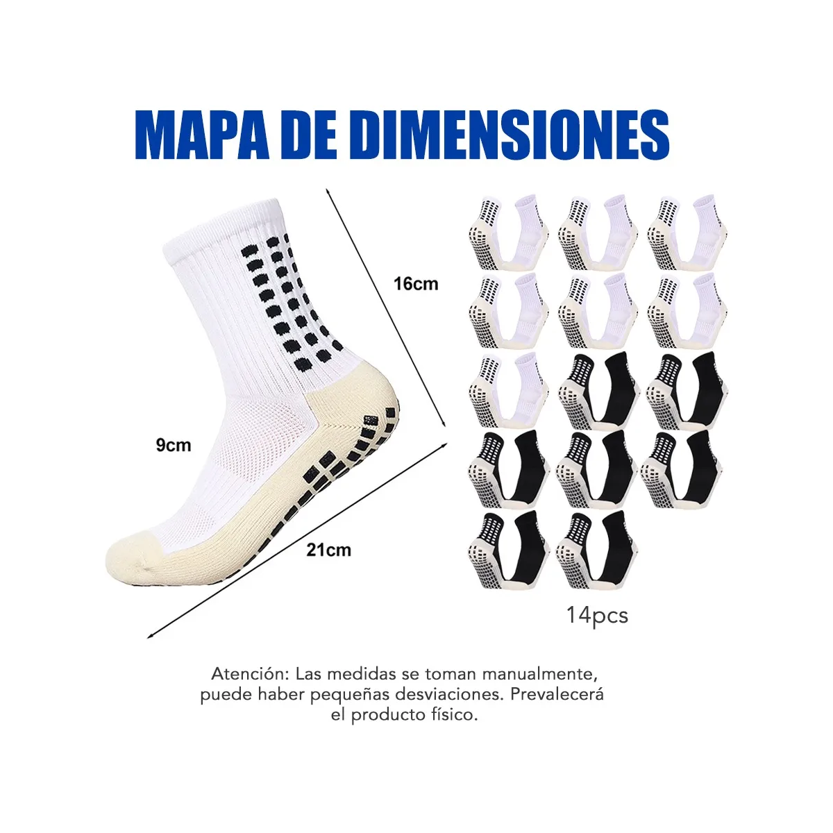 Foto 5 pulgar | Kit Calcetines Futbol  14 Pares Eo Safe Imports Esi-20250 Multicolor
