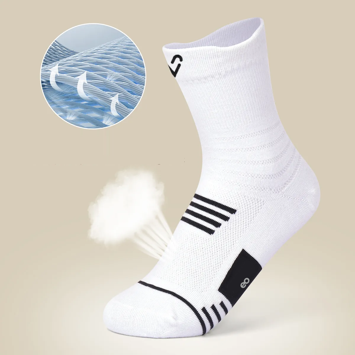 Foto 4 pulgar | 12 Pares Calceta Deportiva Unitalla Eo Safe Imports Esi-20786 Multicolor