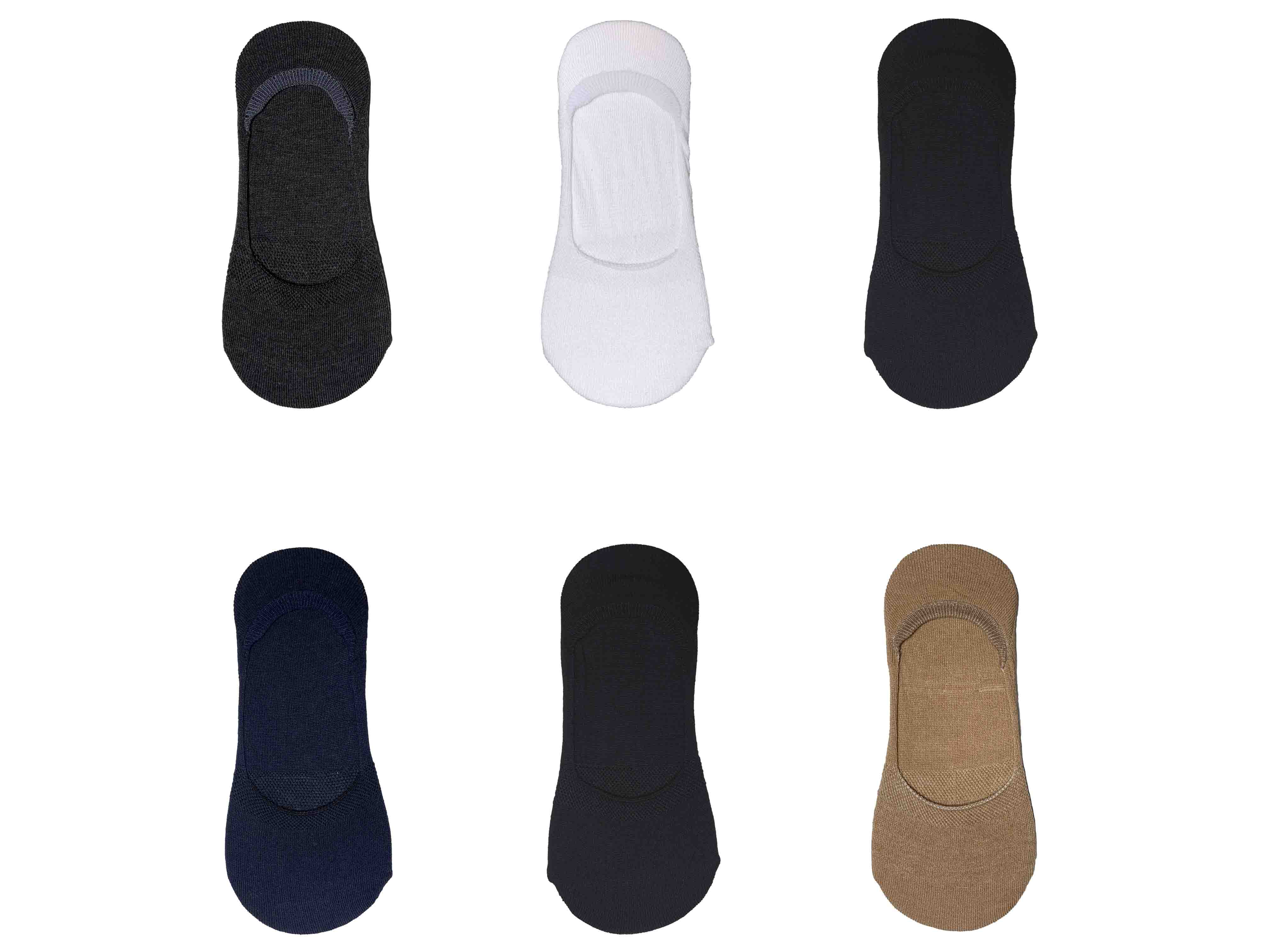 Calcetas Invisible Protector Pie para Hombre Gran Galeón Pack 6 Pares con Diferentes Colores