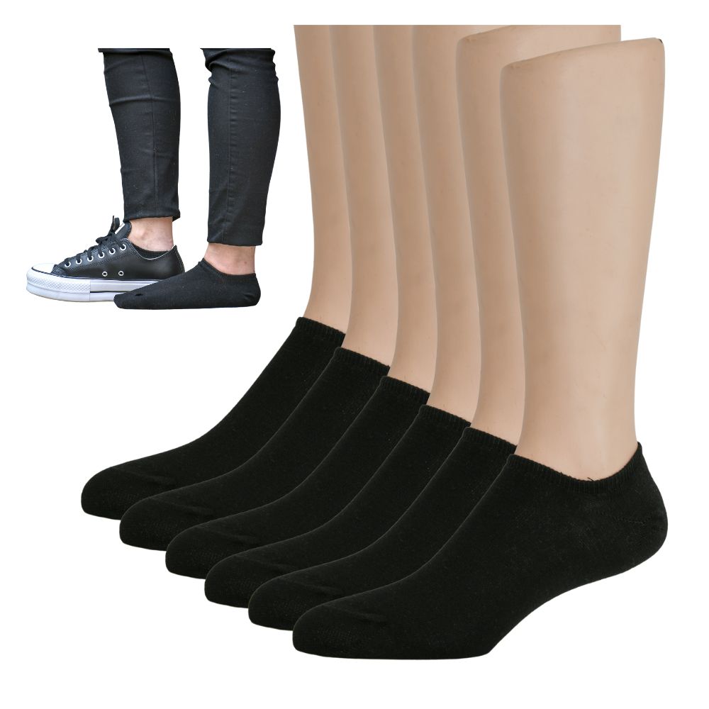 Foto 2 pulgar | Tin Corto No Show, Negros Para Hombre 6 Pares