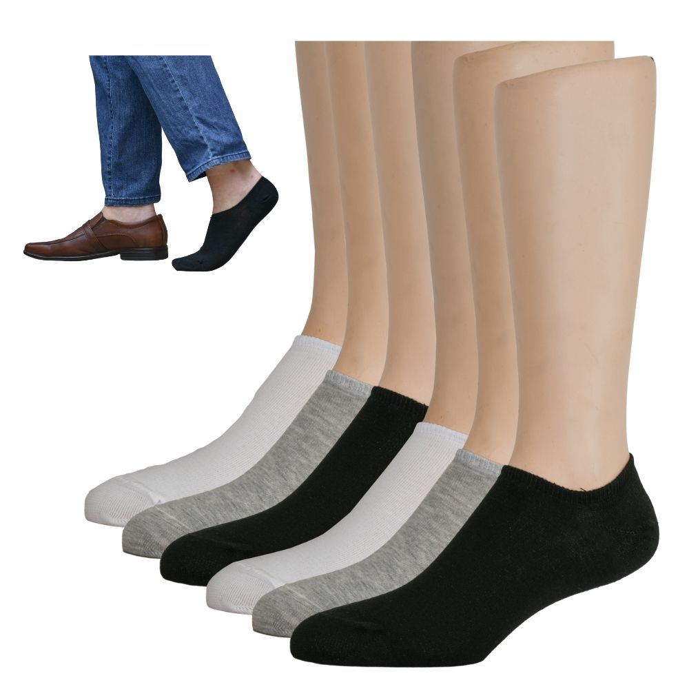 Foto 1 | Tin Corto No Show Para Hombre, Colores Básicos 6 Pares