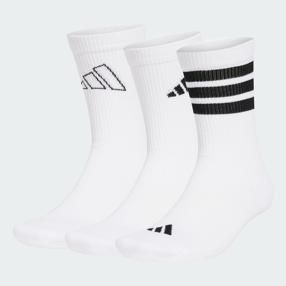 Foto 4 pulgar | Calcetines Logo 3 Pares Adidas Blanco Unisex