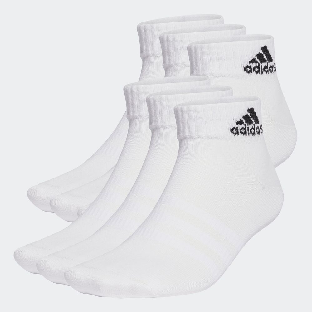 Foto 2 | Calcetines Al Tobillo Thin And Light Sportswear 6 Pares Adidas Blanco Unisex