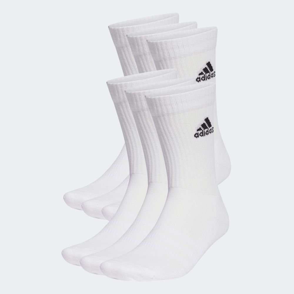 Foto 2 | Calcetines Clásicos Acolchados Sportswear 6 Pares Adidas Blanco Unisex