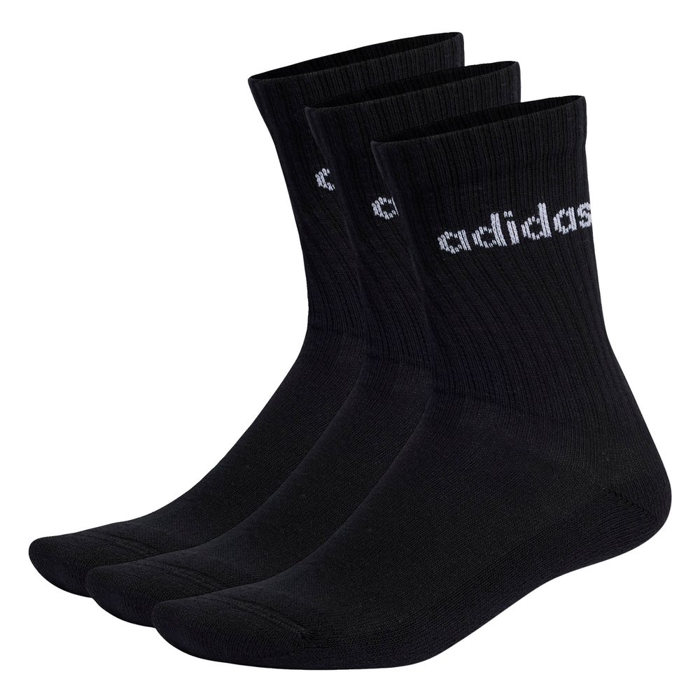 Foto 2 pulgar | Calcetines Acolchados Linear 3 Pares Adidas Negro Unisex