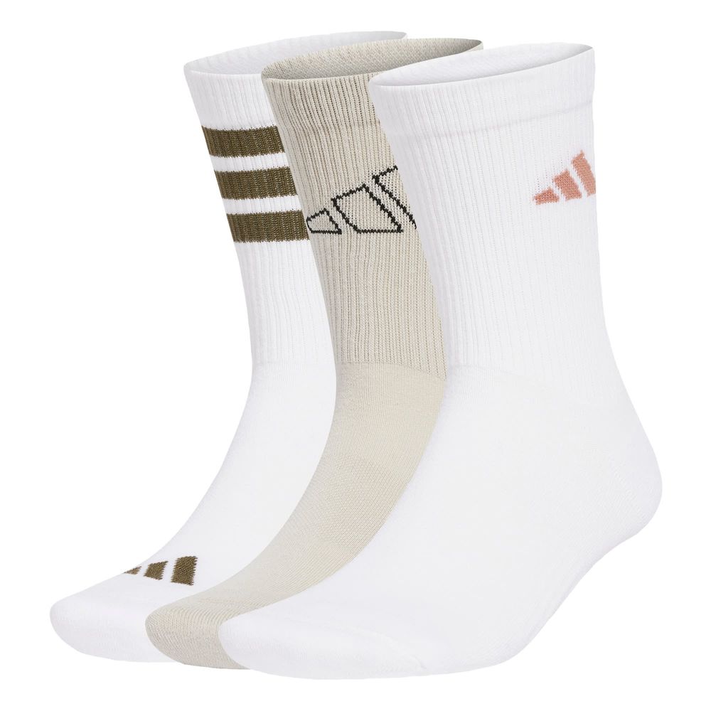 Calcetines Logo 3 Pares Adidas Blanco Unisex