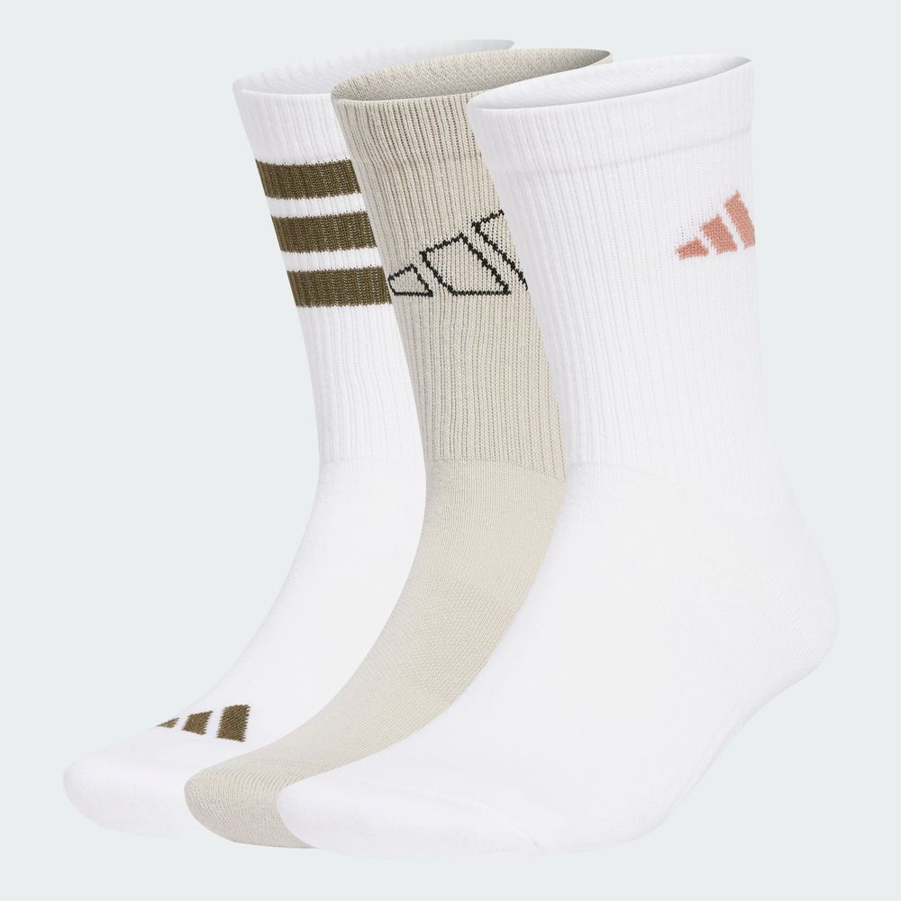 Foto 4 pulgar | Calcetines Logo 3 Pares Adidas Blanco Unisex