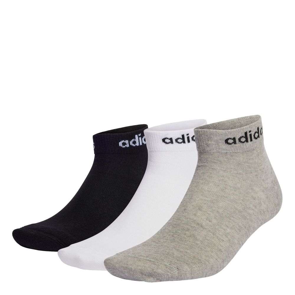 Calcetines Al Tobillo Linear 3 Pares Adidas Gris Unisex