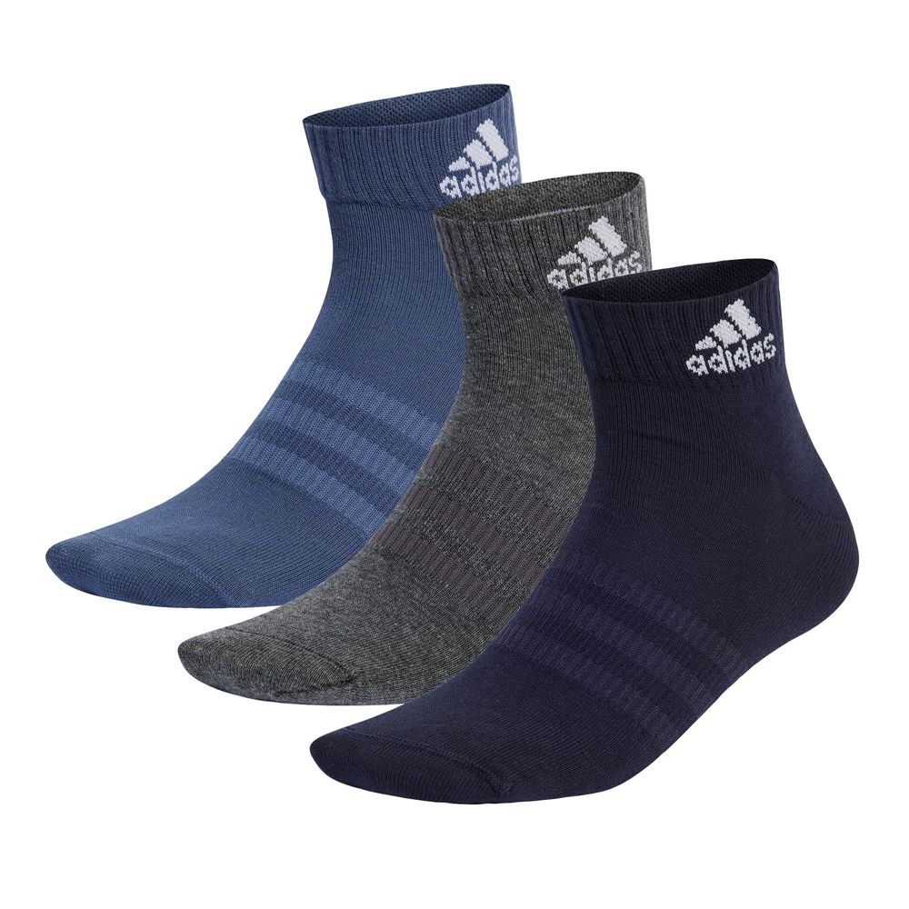 Calcetines Al Tobillo Delgados Y Livianos 3 Pares Adidas Azul Unisex