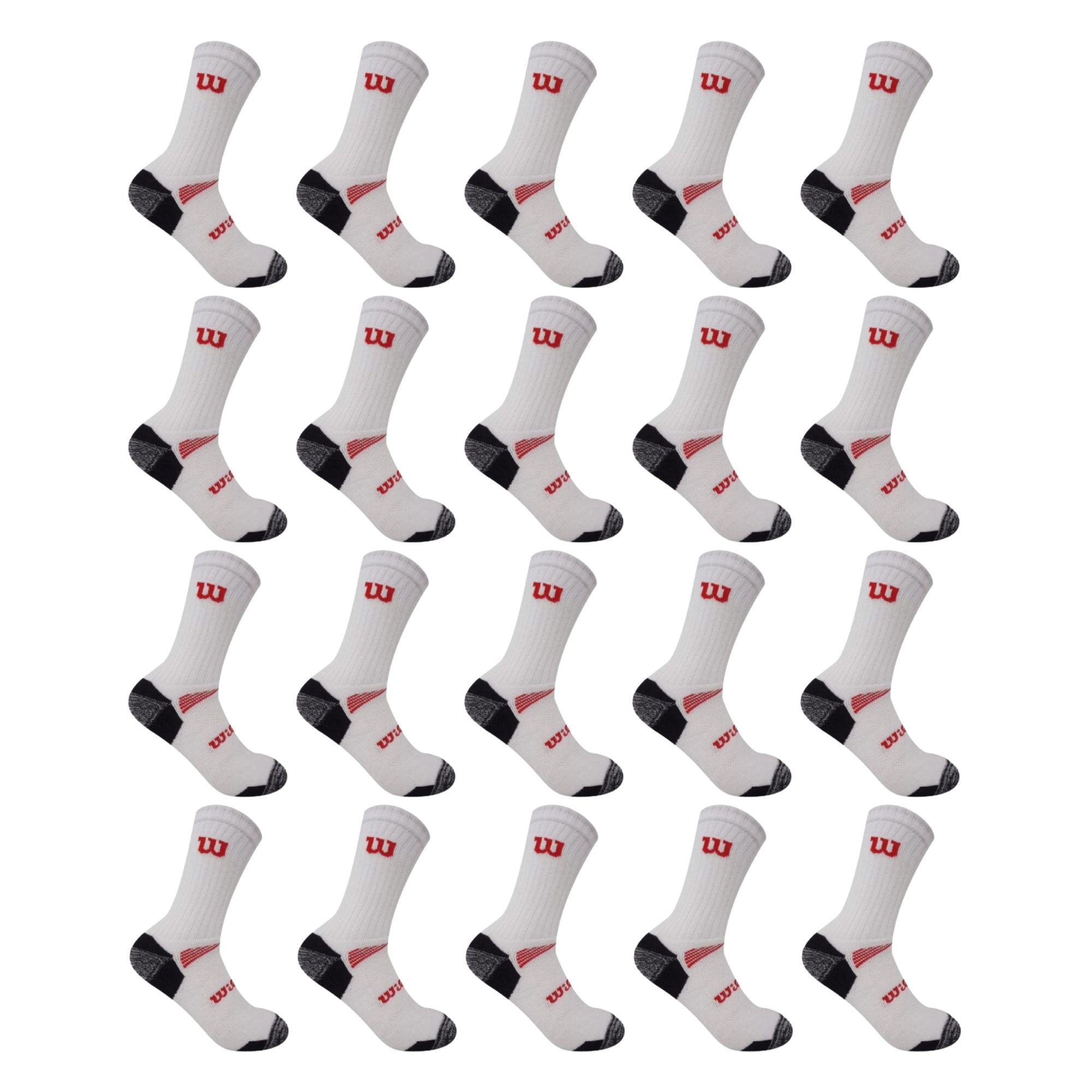 Foto 3 pulgar | 20 Pares De Calcetas 3/4 Para Hombre Wilson Color Blanco