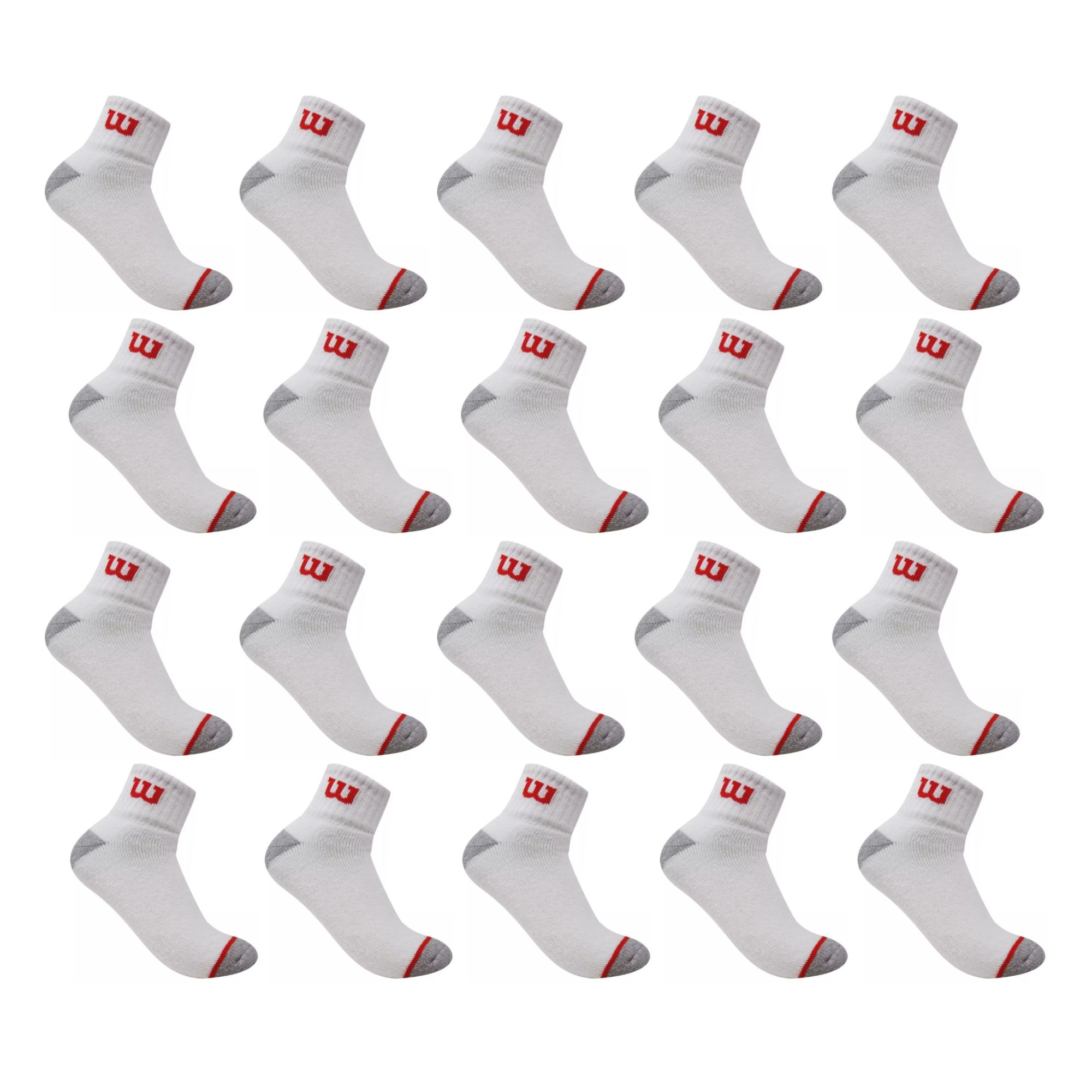 Foto 3 pulgar | 20 Pares De Tines Cortos Para Hombre Wilson Color Blanco  Afelpadas
