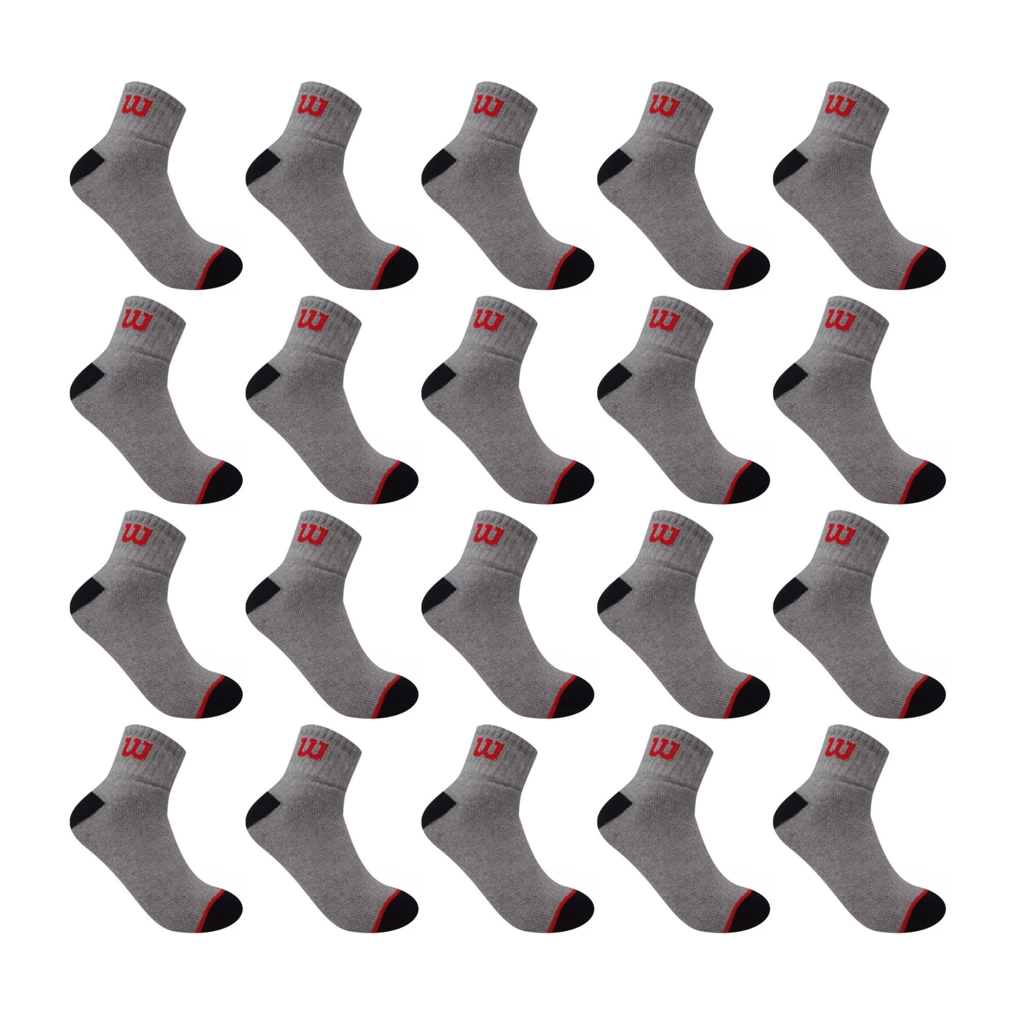 Foto 3 pulgar | 20 Pares De Tines Cortos Para Hombre Wilson Color Jaspe Afelpadas