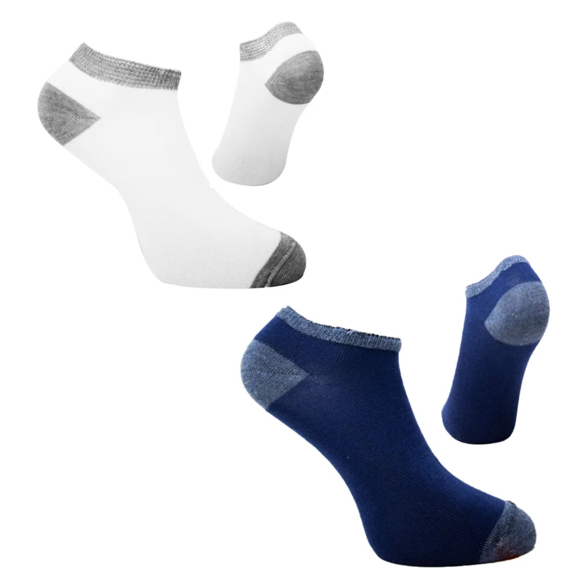 Foto 1 | 12 Pares De Tin Para Hombre, Diabetico, Wilson, Color Blanco Y Azul Marino