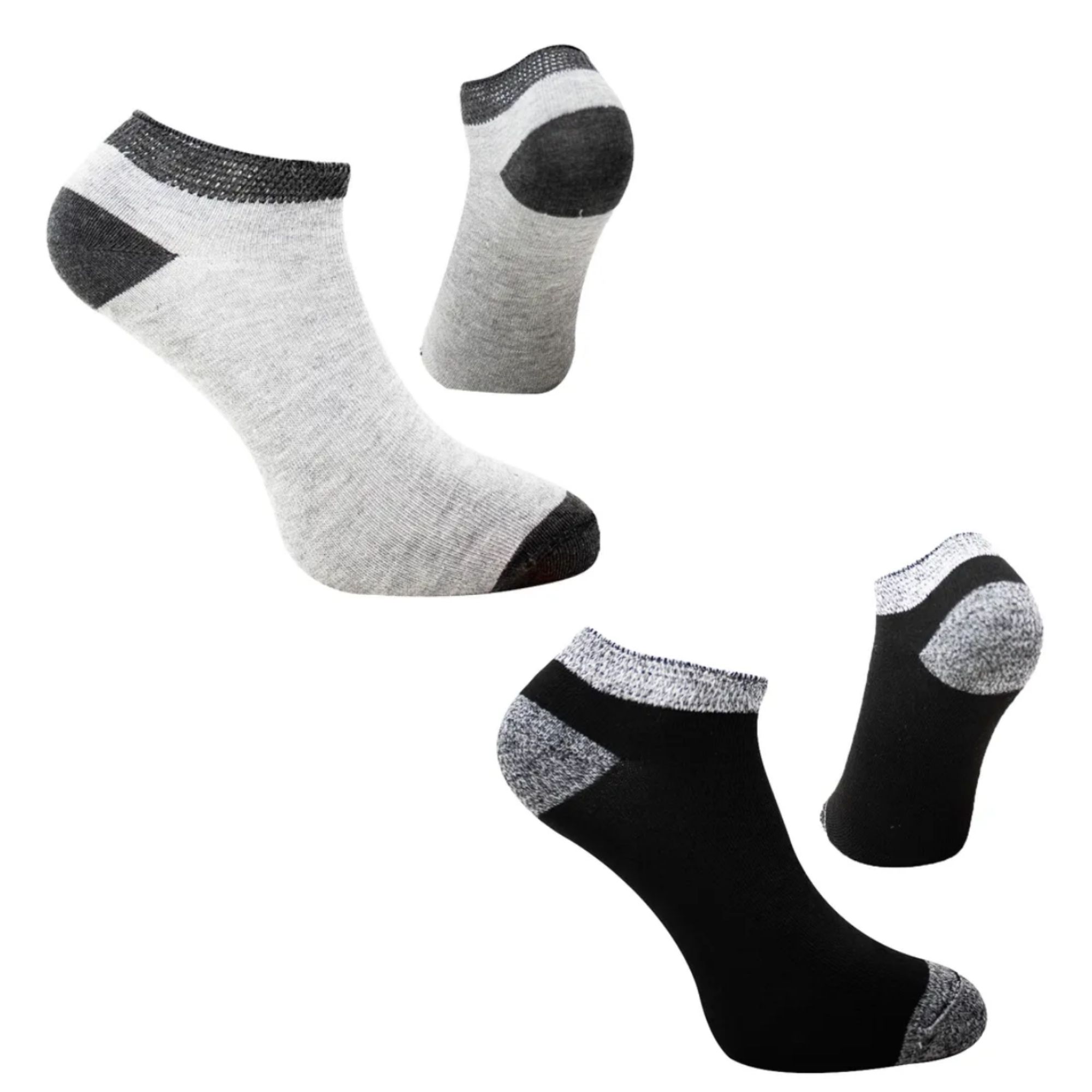 Foto 2 pulgar | 12 Pares De Tin Para Hombre, Diabetico, Wilson, Color Jaspe Y Negro