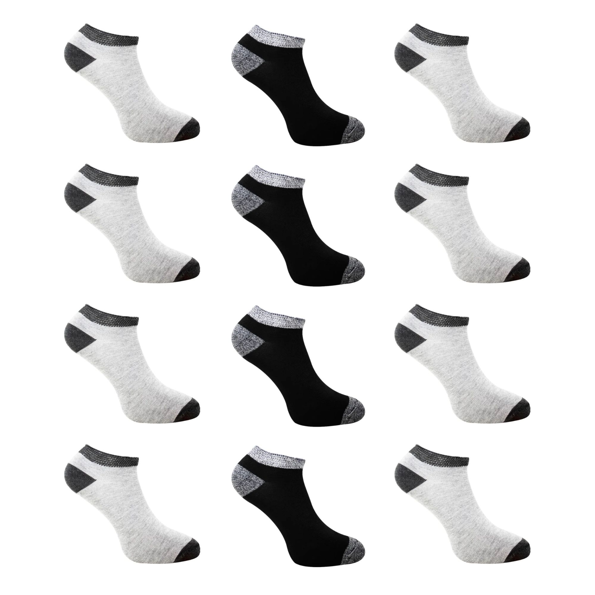 Foto 3 pulgar | 12 Pares De Tin Para Hombre, Diabetico, Wilson, Color Jaspe Y Negro