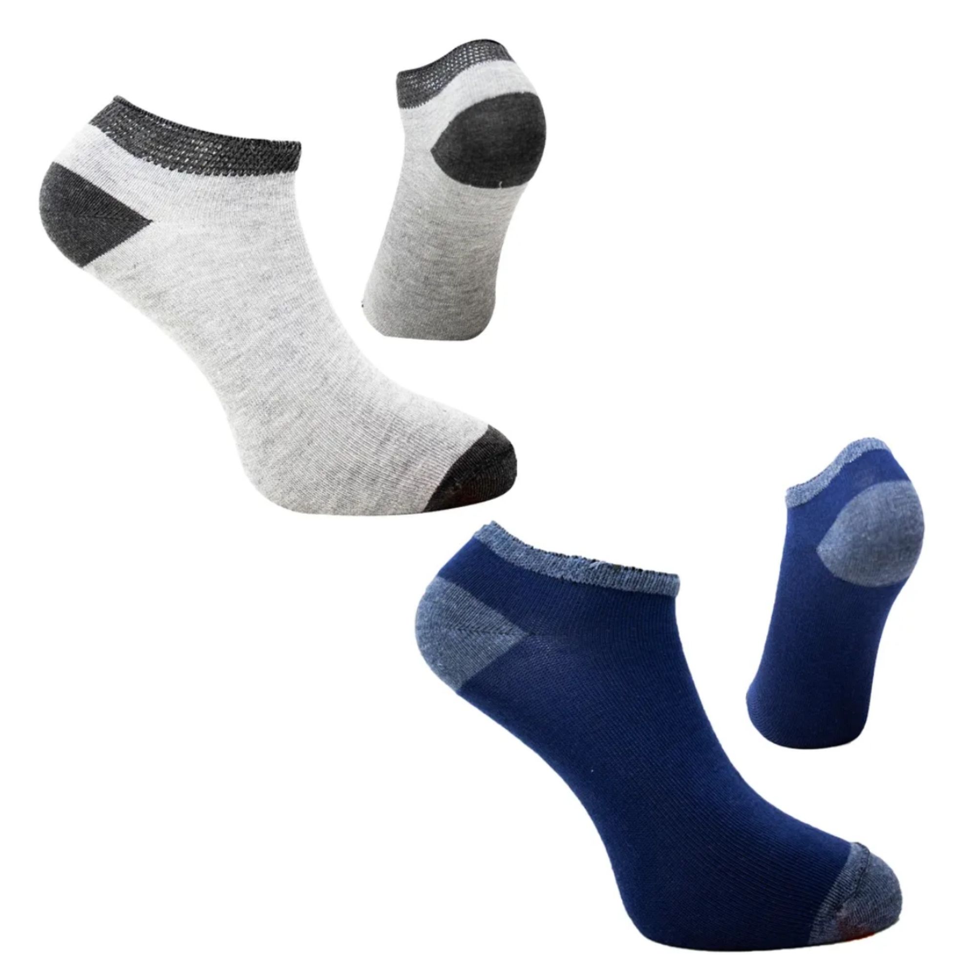 Foto 1 | 12 Pares De Tin Para Hombre, Diabetico, Wilson, Color Jaspe Y Azul Marino