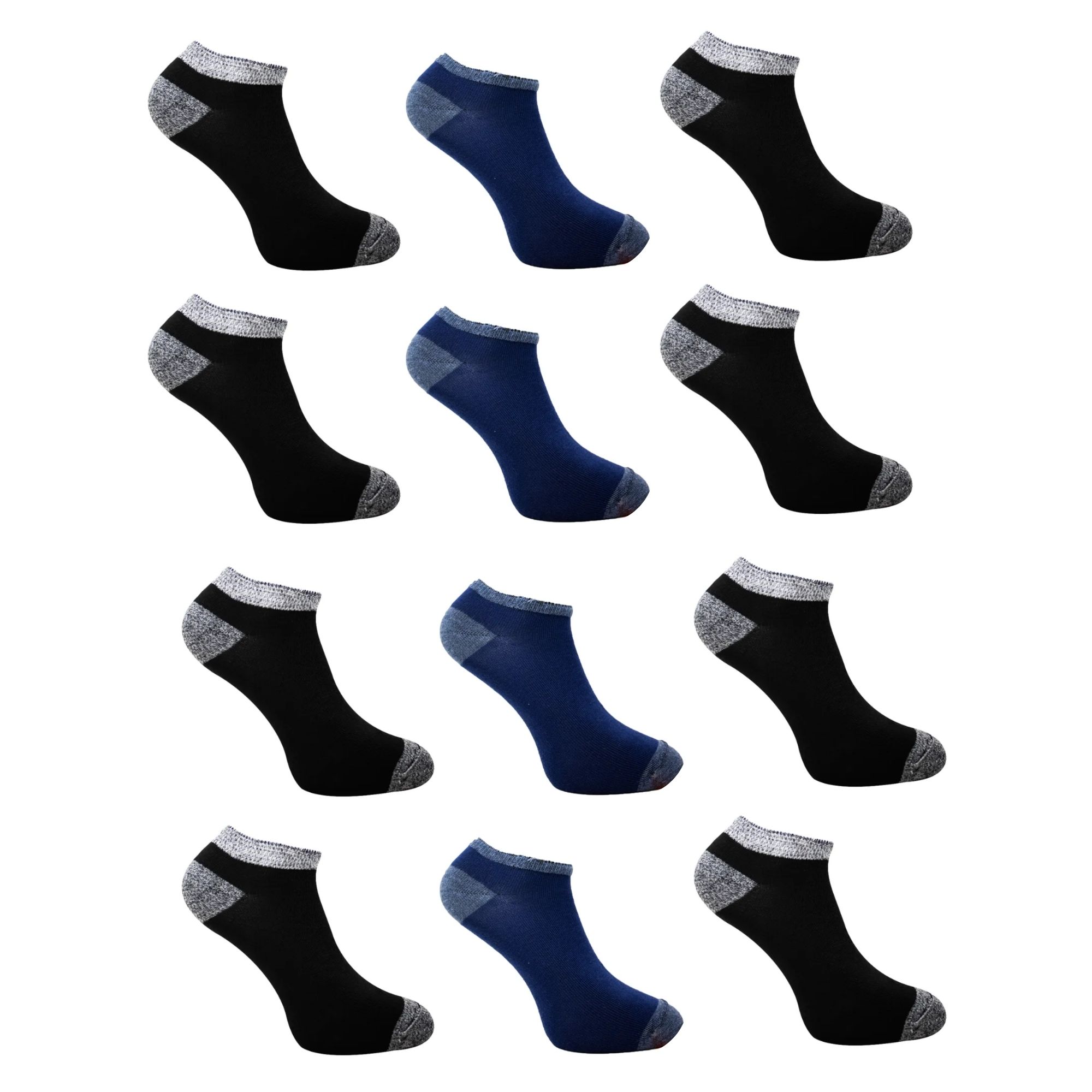 Foto 2 | 12 Pares De Tin Para Hombre, Diabetico, Wilson, Color Azul Marino Y Negro