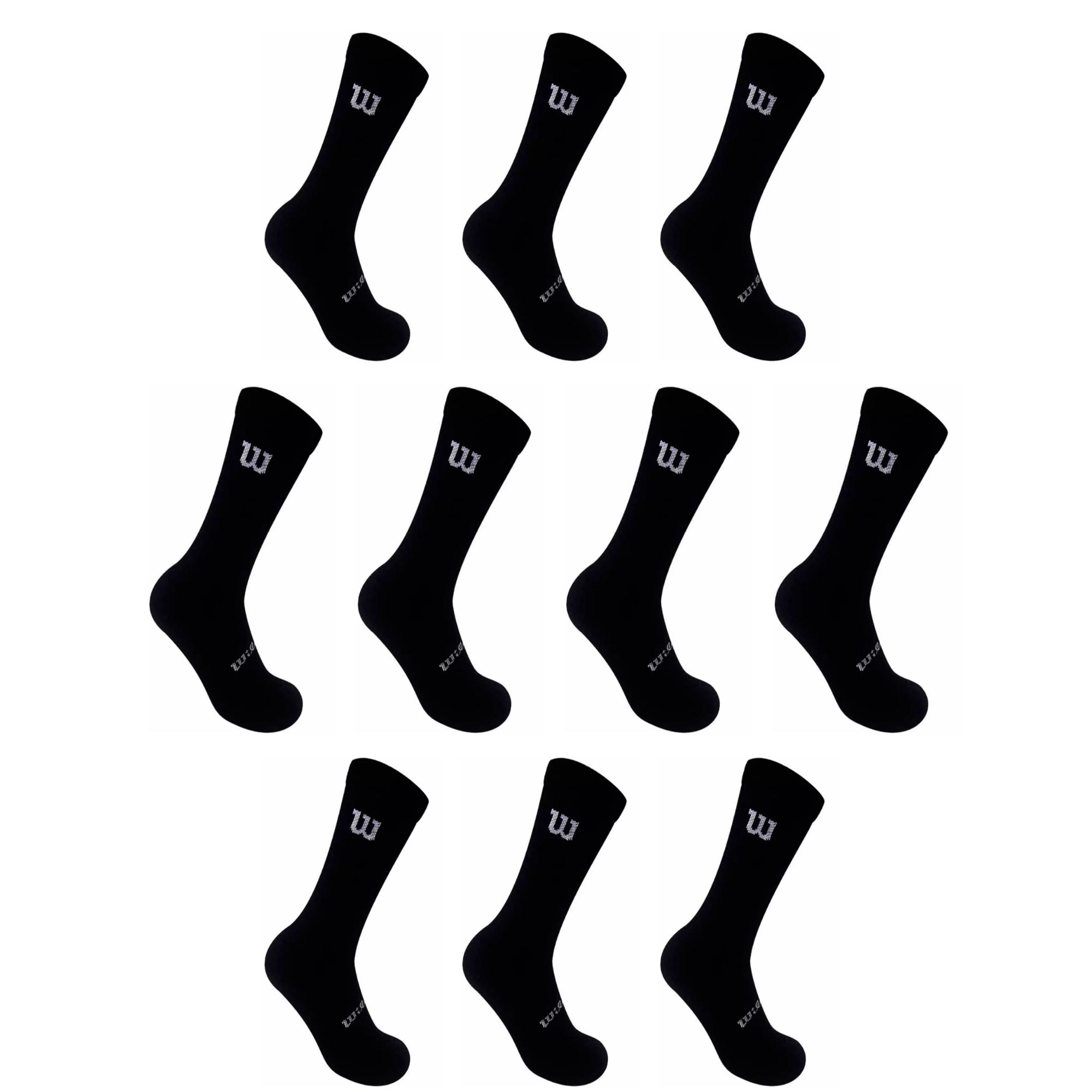 Foto 2 | 10 Pares De Calceta Para Hombre, Wilson , Color Negro
