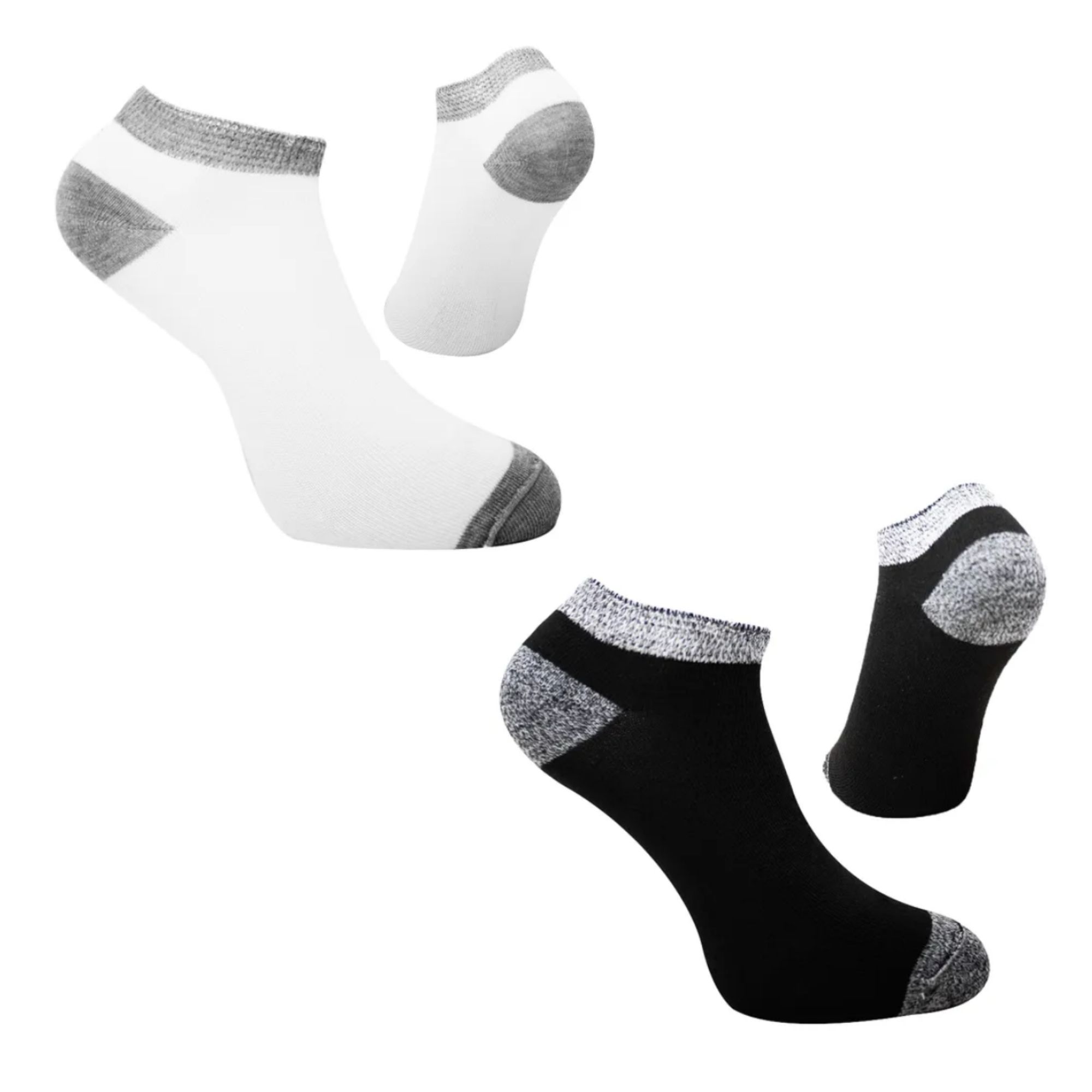 Foto 1 | 12 Pares De Tin Para Hombre, Diabetico, Wilson, Color Blanco Y Negro