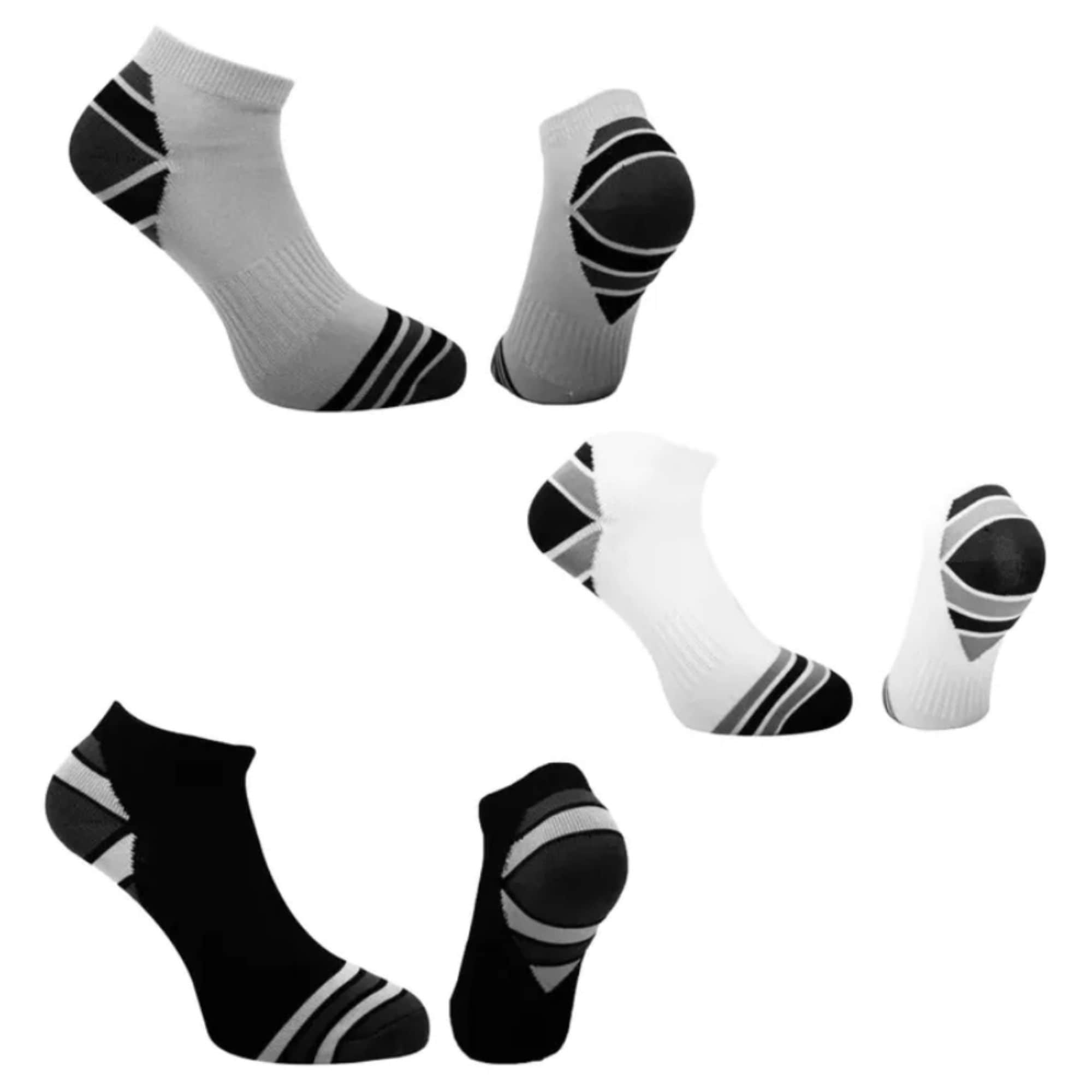 18 Pares De Tin Para Hombre, Wilson, Color Negro, Jaspe Y Blanco Rayas, $900