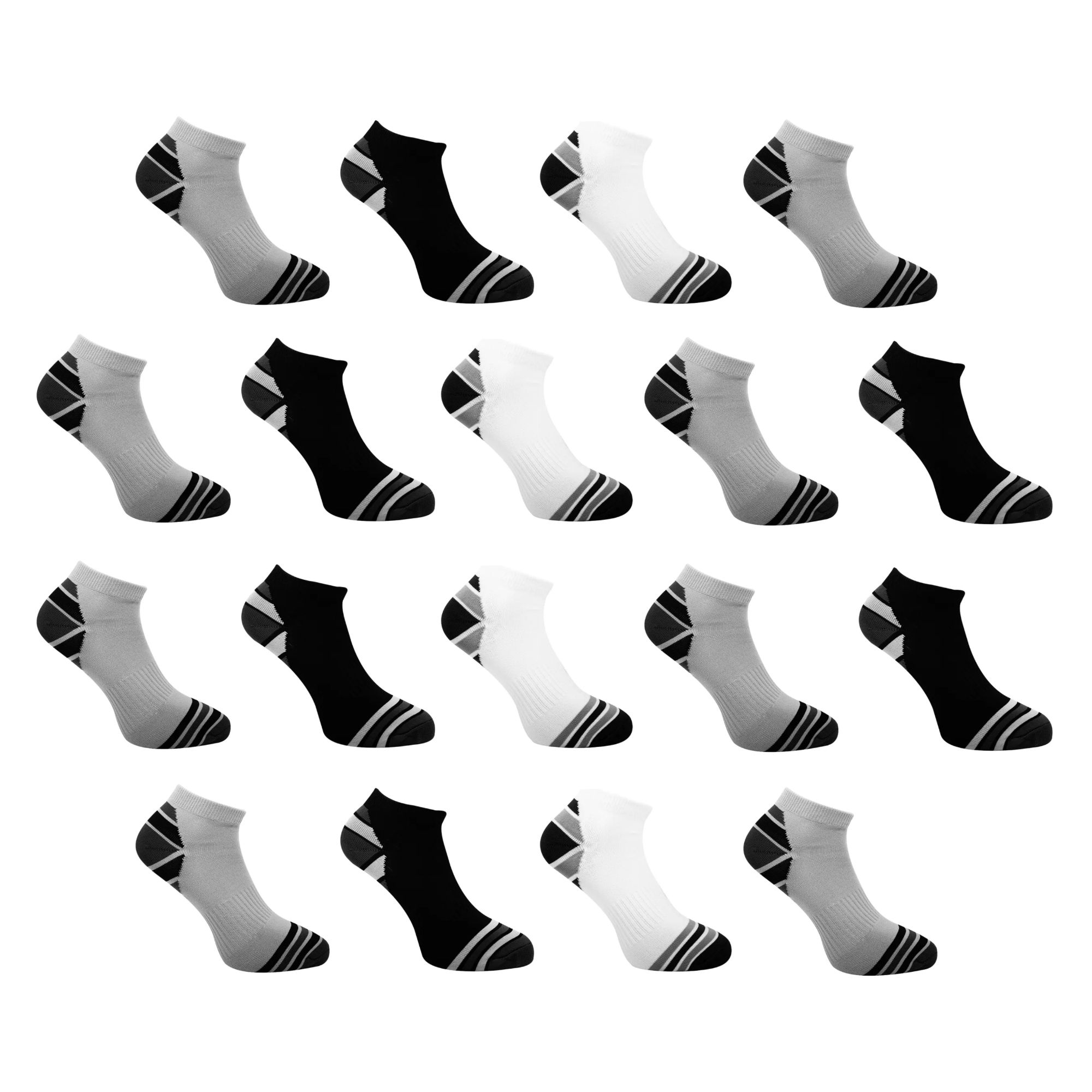 Foto 3 pulgar | 18 Pares De Tin Para Hombre, Wilson, Color Negro, Jaspe Y Blanco Rayas,