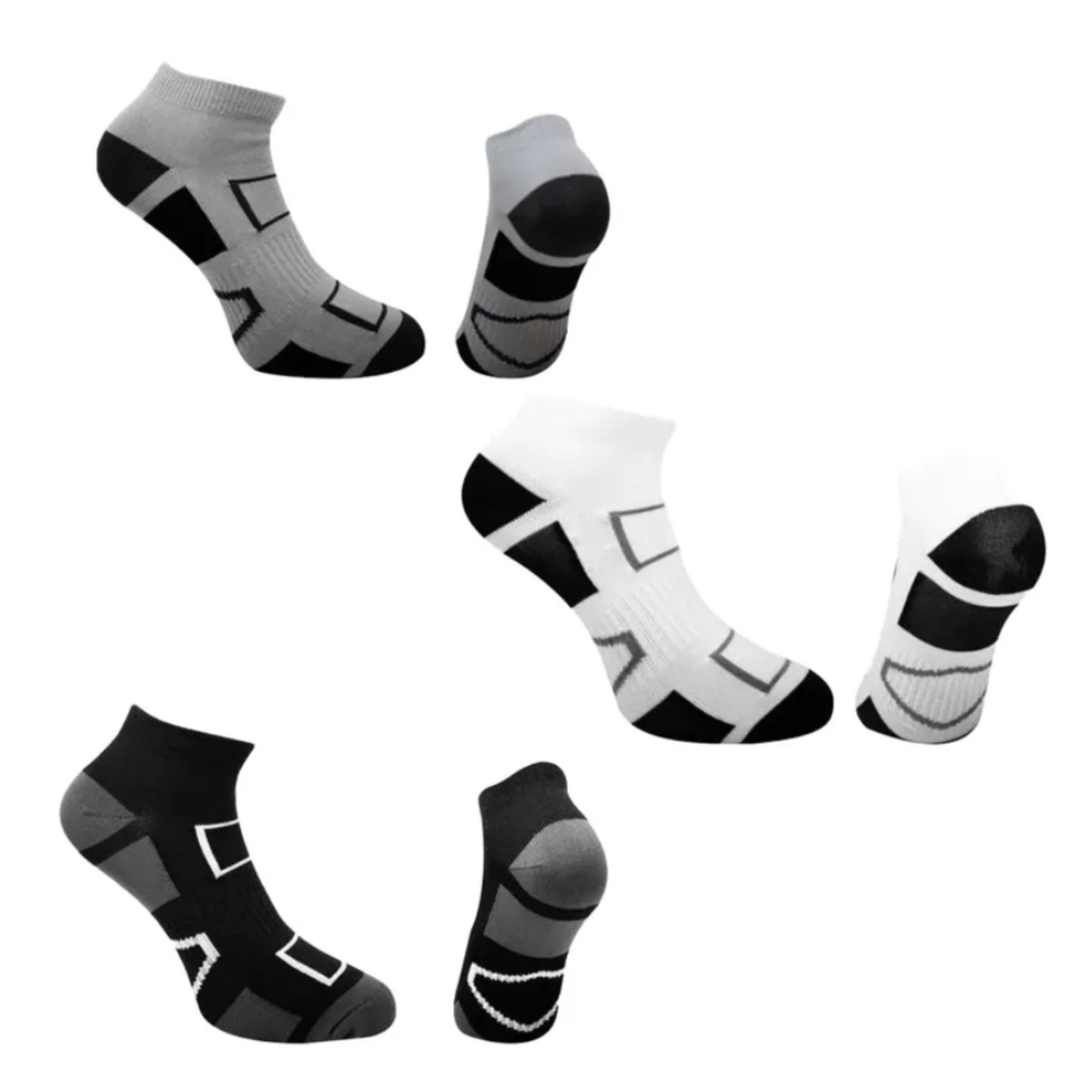 Foto 2 pulgar | 18 Pares De Tin Para Hombre, Wilson, Color Jaspe, Negro Y Blanco Geometrico