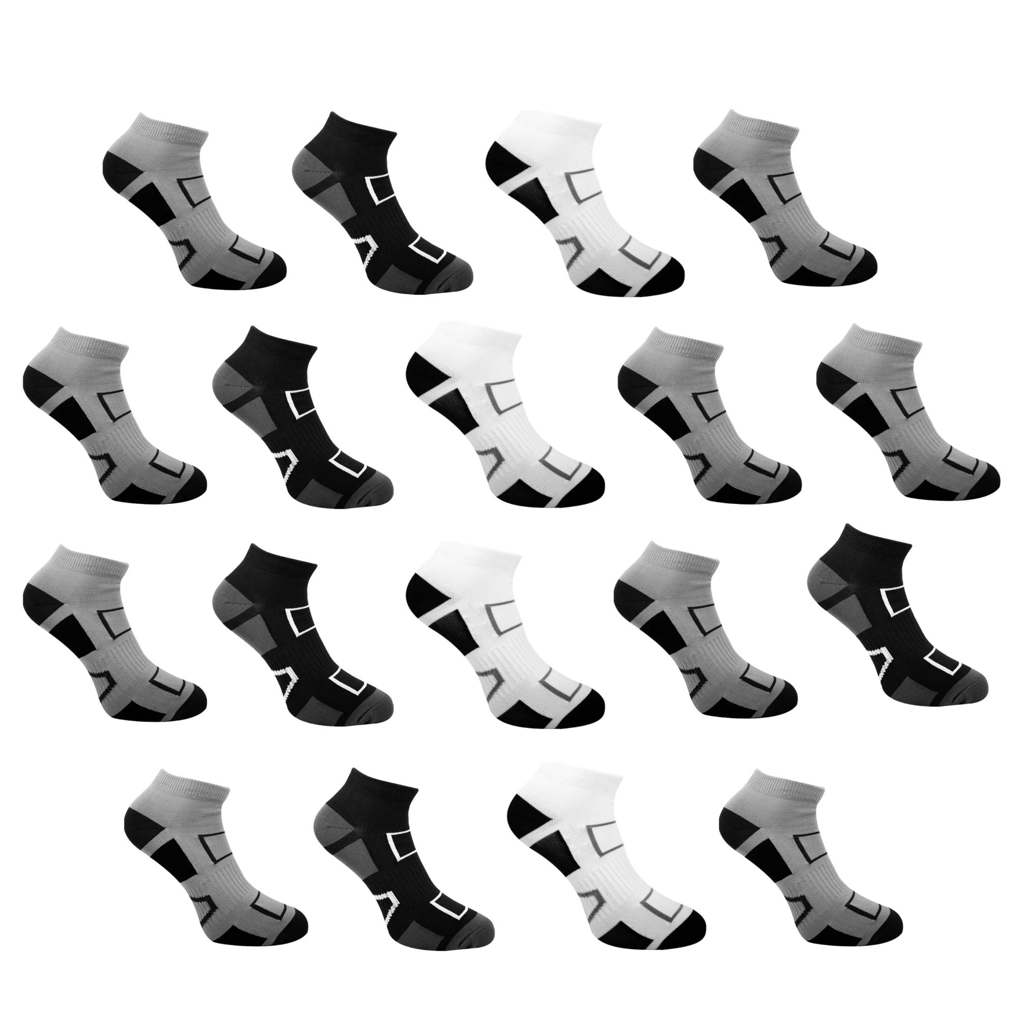 Foto 3 pulgar | 18 Pares De Tin Para Hombre, Wilson, Color Jaspe, Negro Y Blanco Geometrico