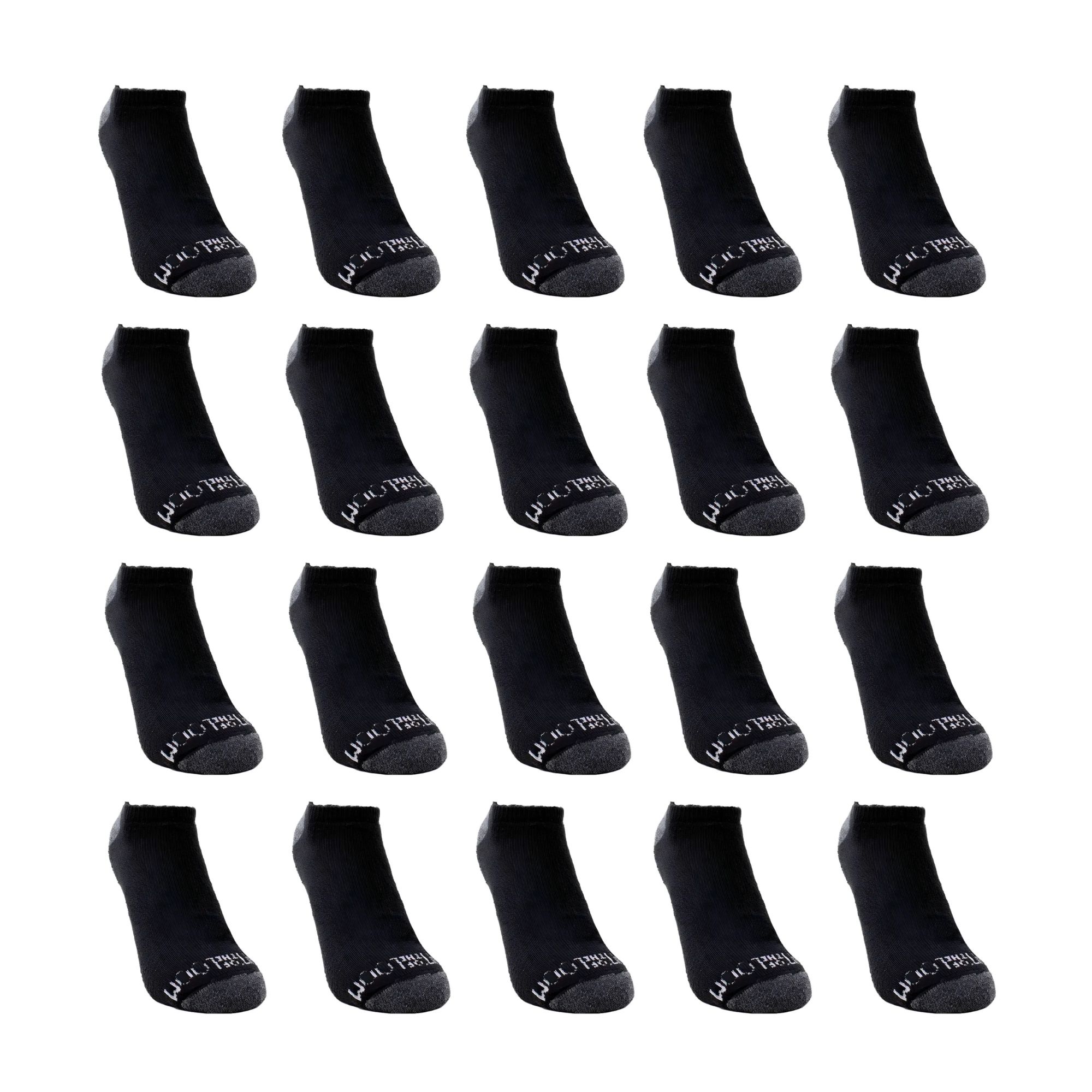 Foto 2 | 20 Pares Tin Corto Para Hombre Fruit Of The Loom Color Negro Con Oxford