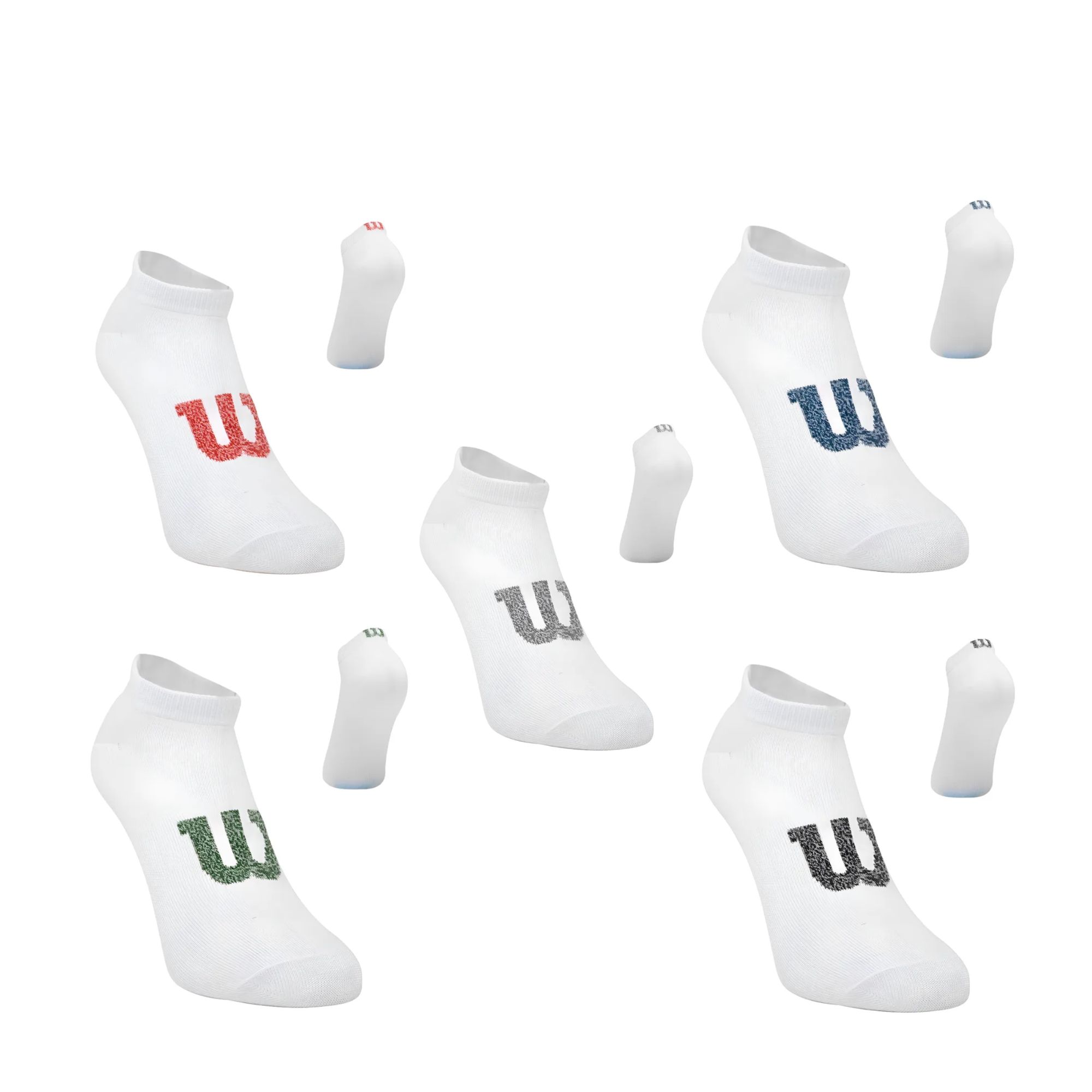 20 Pares Tin Para Hombre Wilson Color Blanco Logo Jaspeado Multicolor Super Soft