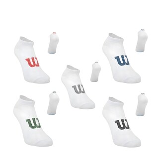 Foto 1 | 20 Pares Tin Para Hombre Wilson Color Blanco Logo Jaspeado Multicolor Super Soft