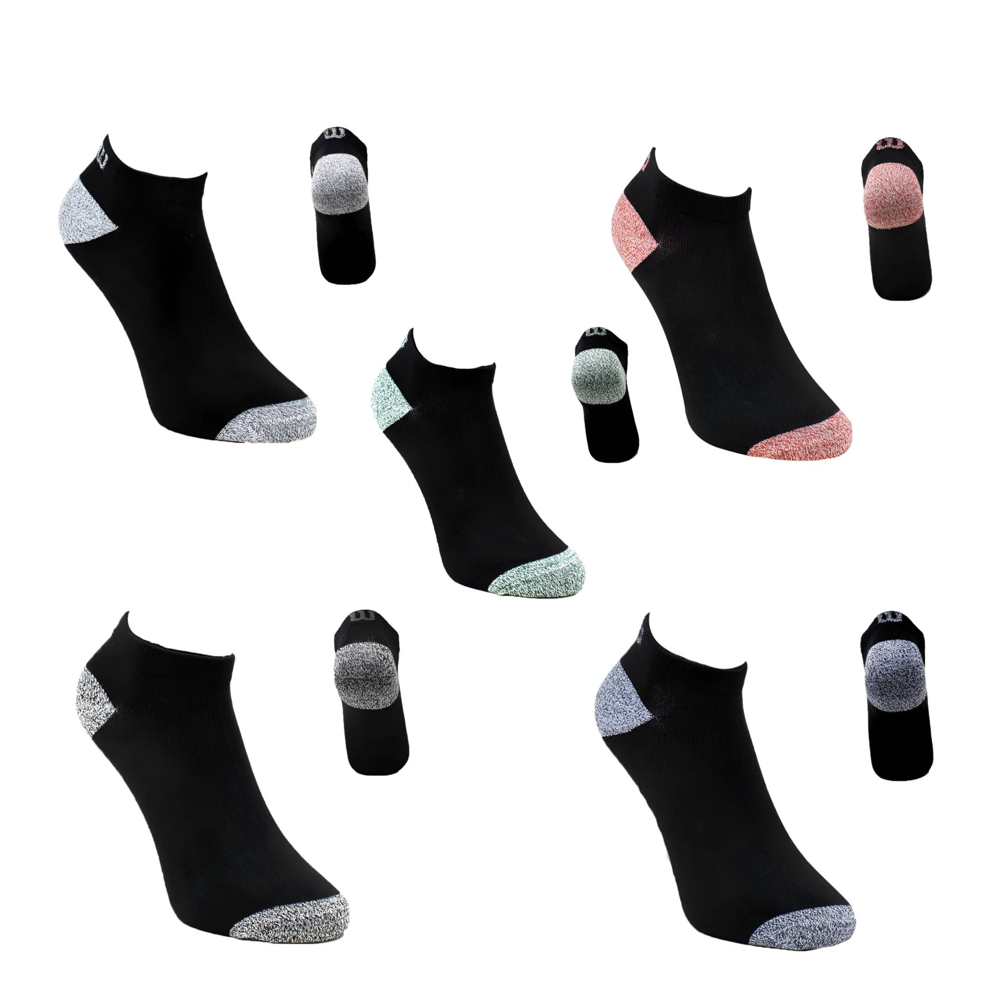 Foto 1 | 20 Pares Tin Para Hombre Wilson Color Blanco Y Negro Multicolor Super Soft