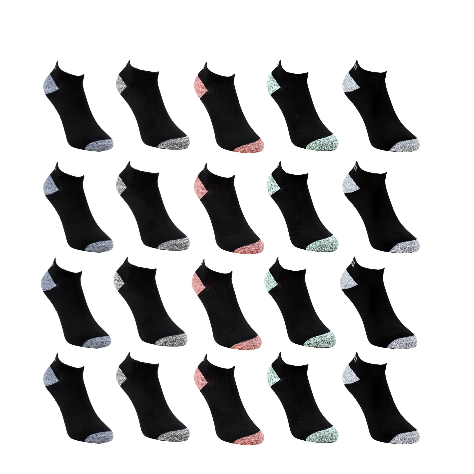 Foto 2 | 20 Pares Tin Para Hombre Wilson Color Blanco Y Negro Multicolor Super Soft