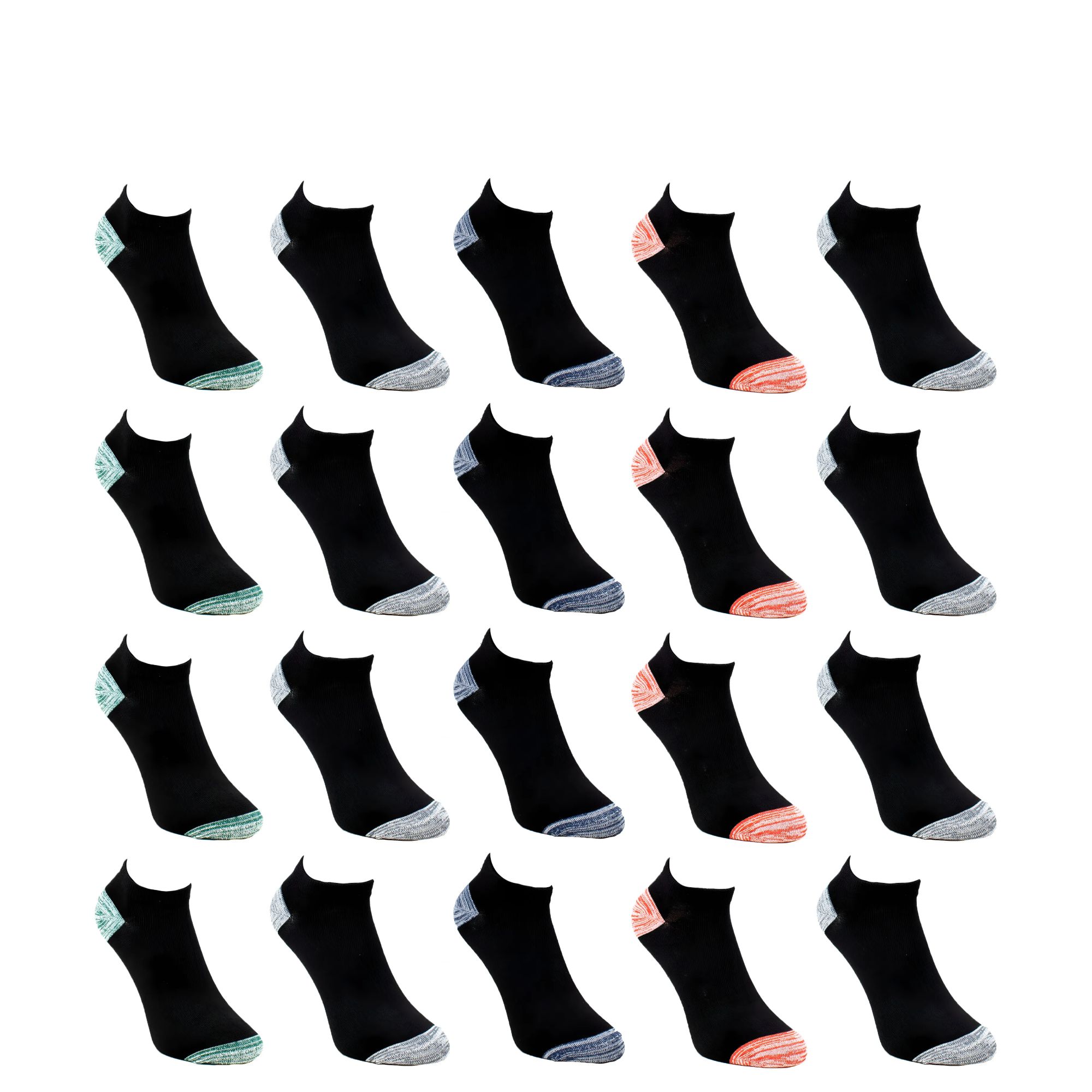 Foto 2 | 20 Pares Tin Para Hombre Wilson Color Negro Jaspeado Multicolor Super Soft