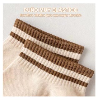 Foto 2 | Calcetines Transpirables Alta Calidad 5 Pares Para Mujer Color: Estilo 1